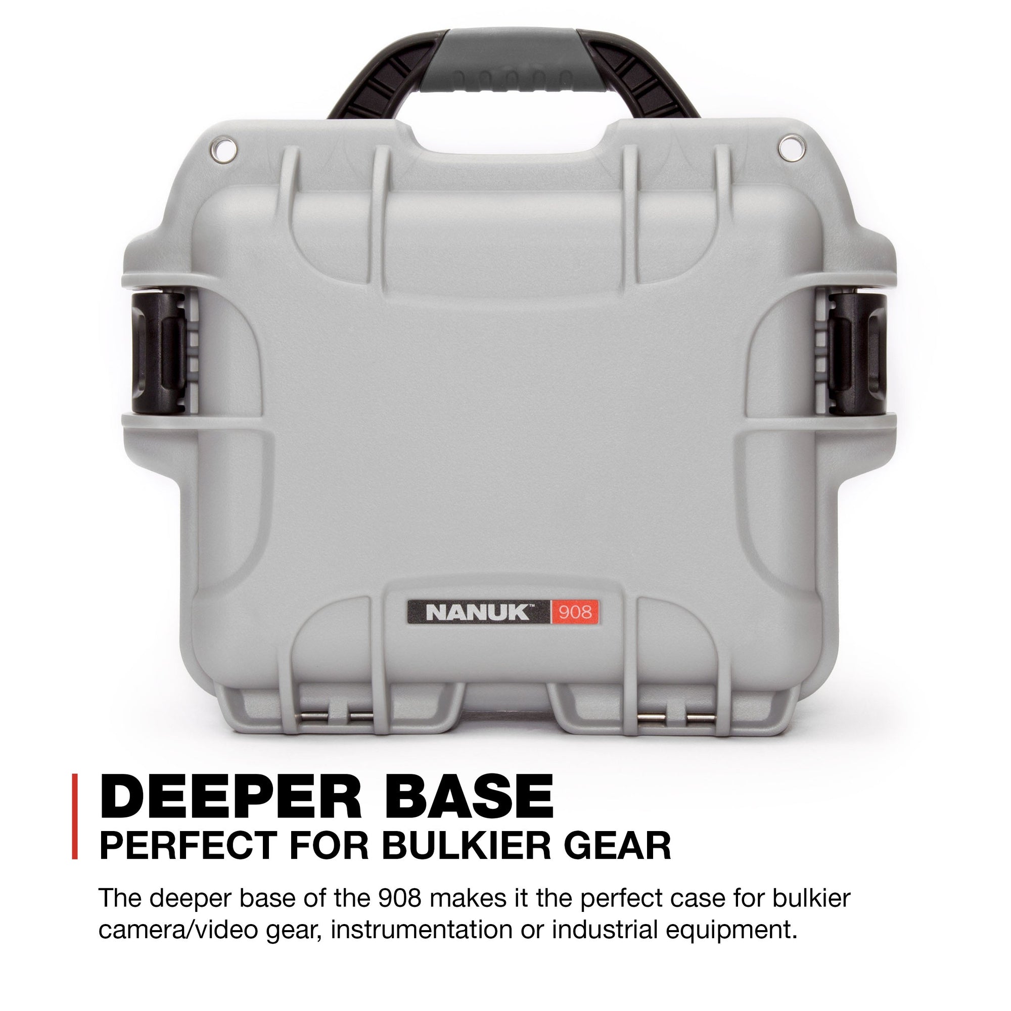 Waterproof Nanuk 908 Hard Case with Padded Dividers - Silver