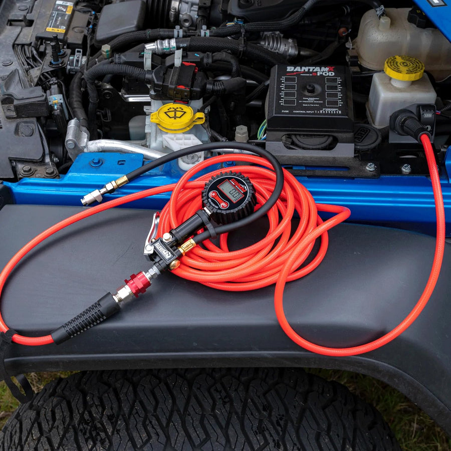 Air Compressor Hose Kit GRIMM OFFROAD w/23 Foot Hose and Carrying Bag