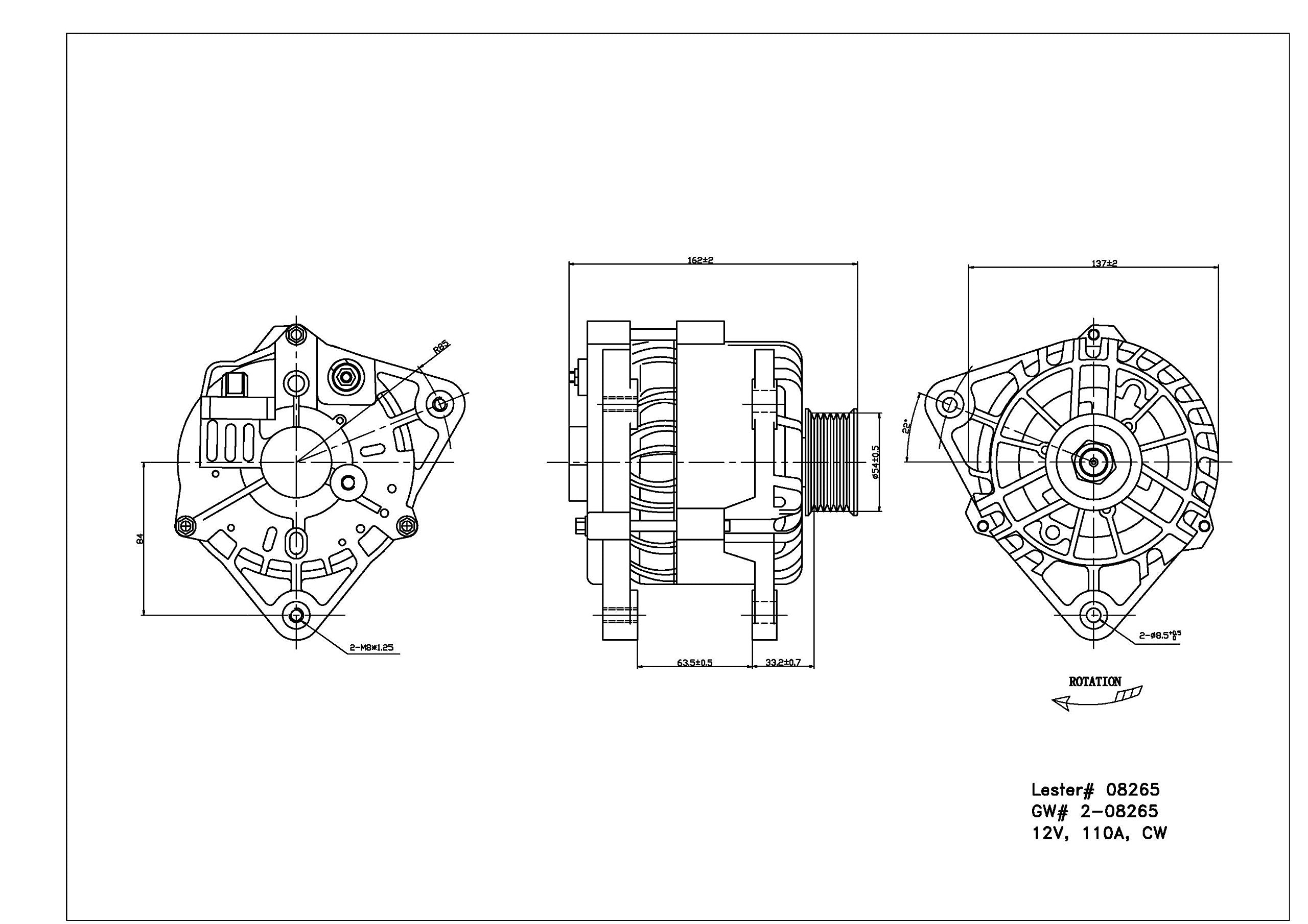 Alternator TYC Compatible with 2001-2006 Ford Ranger
