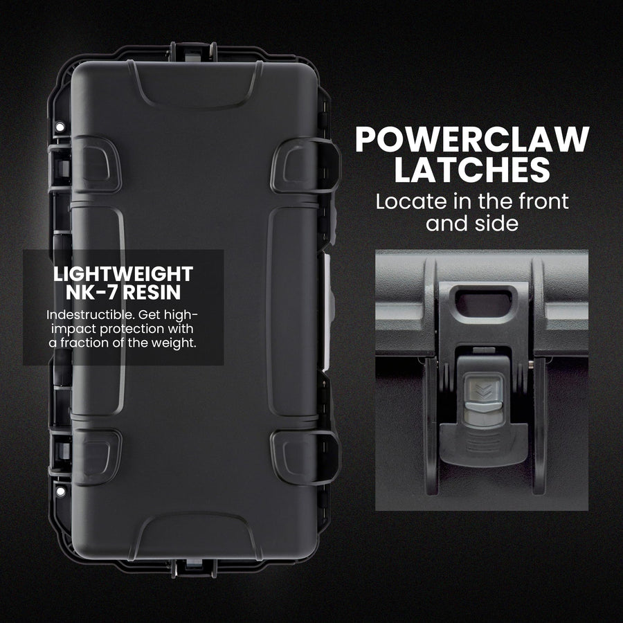 NANUK 980 Hard Case with Customizable Cubed Foam 30”, IP67 Waterproof & Crushproof, Rugged Construction for Ultimate Protection, Made in North America – Black (29.9” x 16.2” x 7.3”)