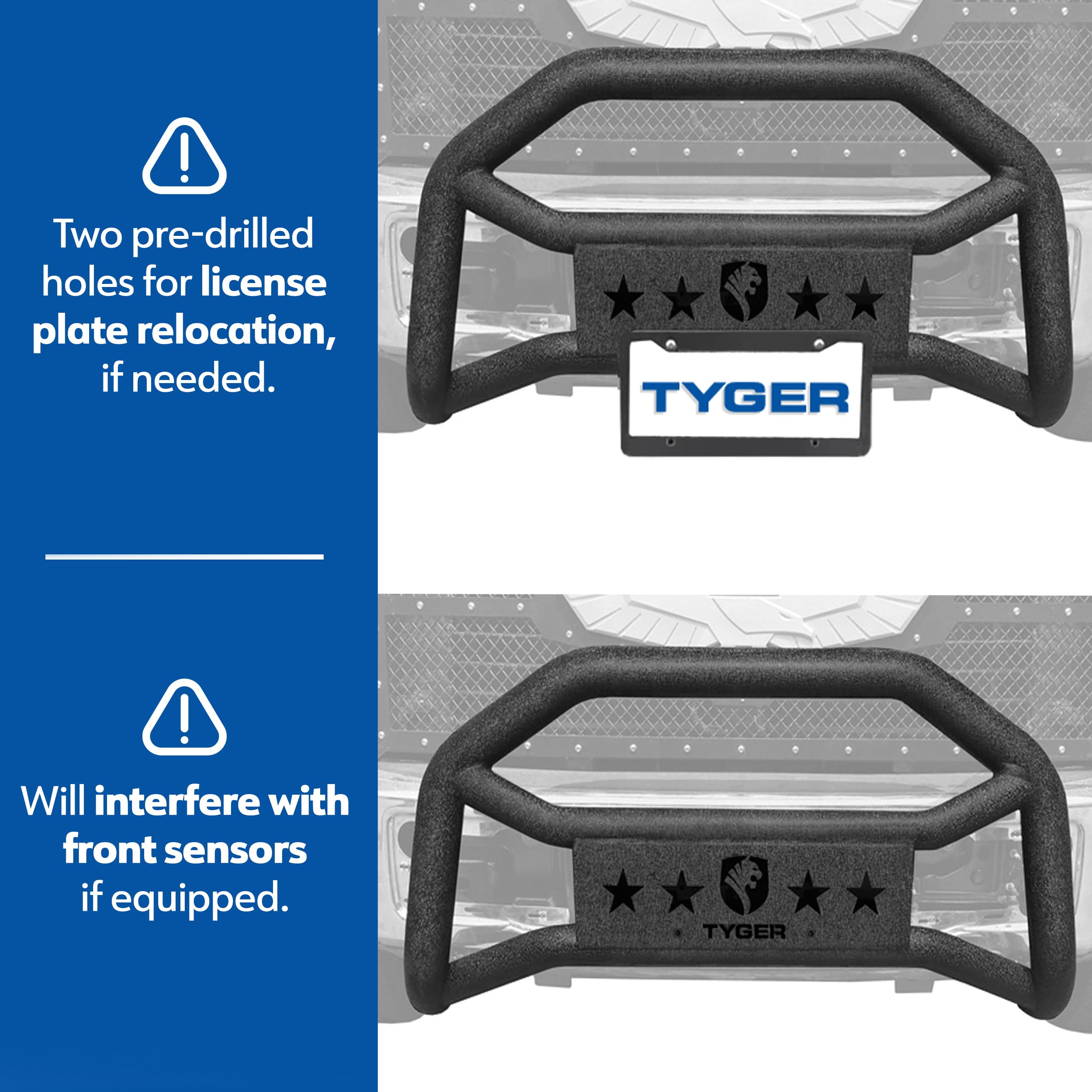 Tyger Auto TG-GD6C60148 Compatible Front Bumper Guard with 2015-2022 Chevy Colorado/GMC Canyon | Textured Black | Light Mount | Bull Bar