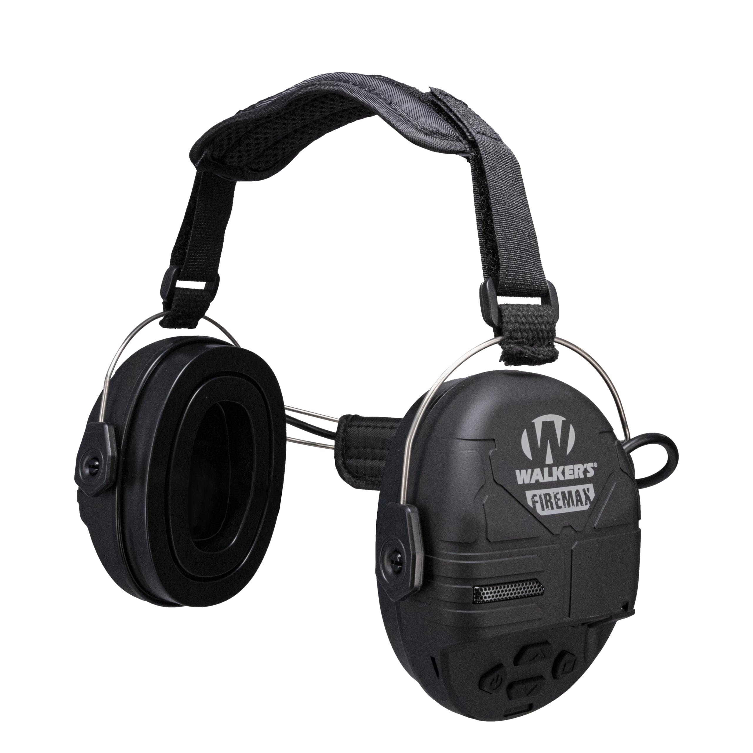 Walker's Lightweight Rechargeable Shooting Hunting Range Electronic Slim Low Profile Hearing Protection FireMax Behind The Neck Earmuffs