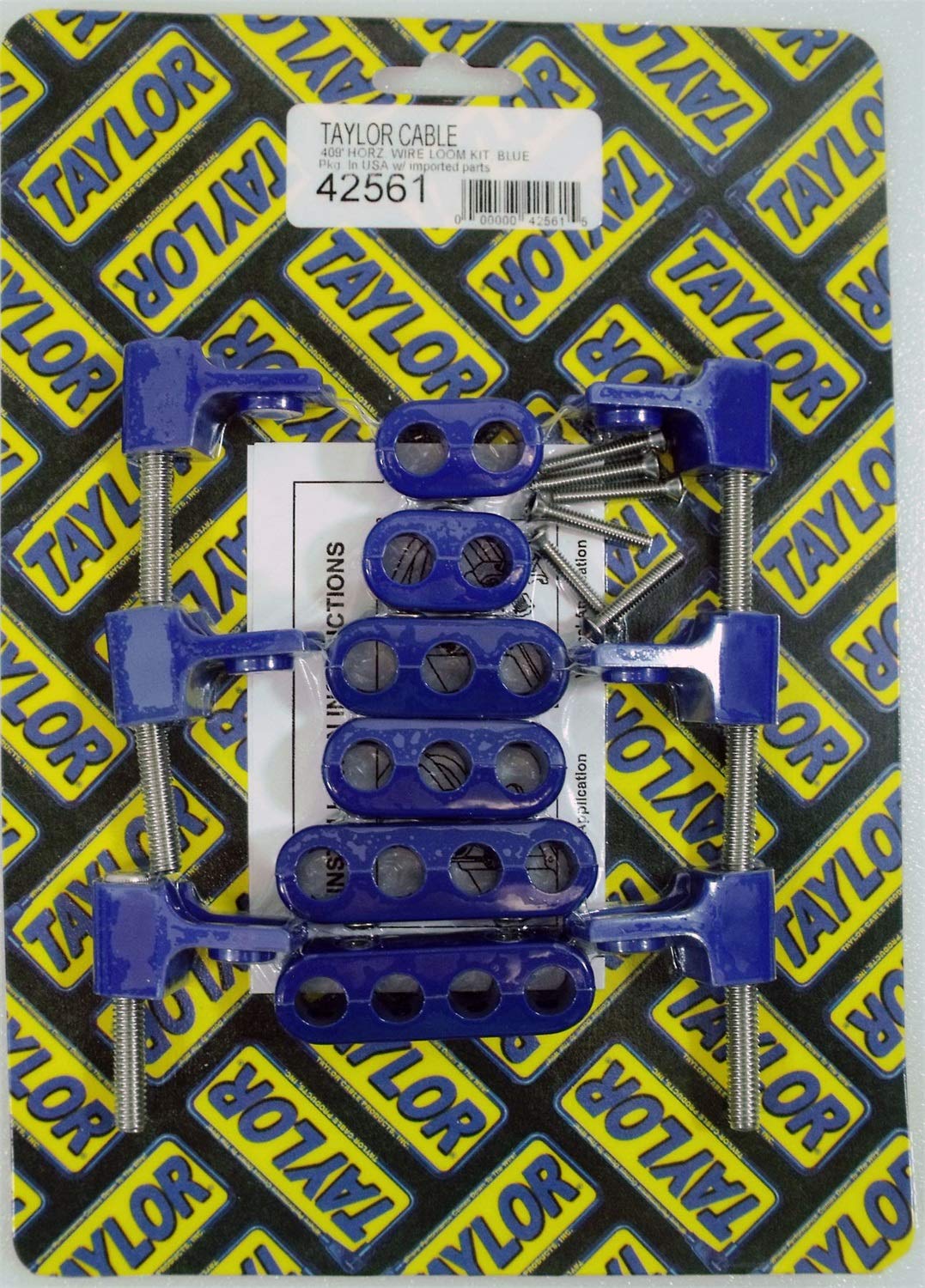 10.4 Taylor Cable Horizontal Wire Loom Kit blue 42561