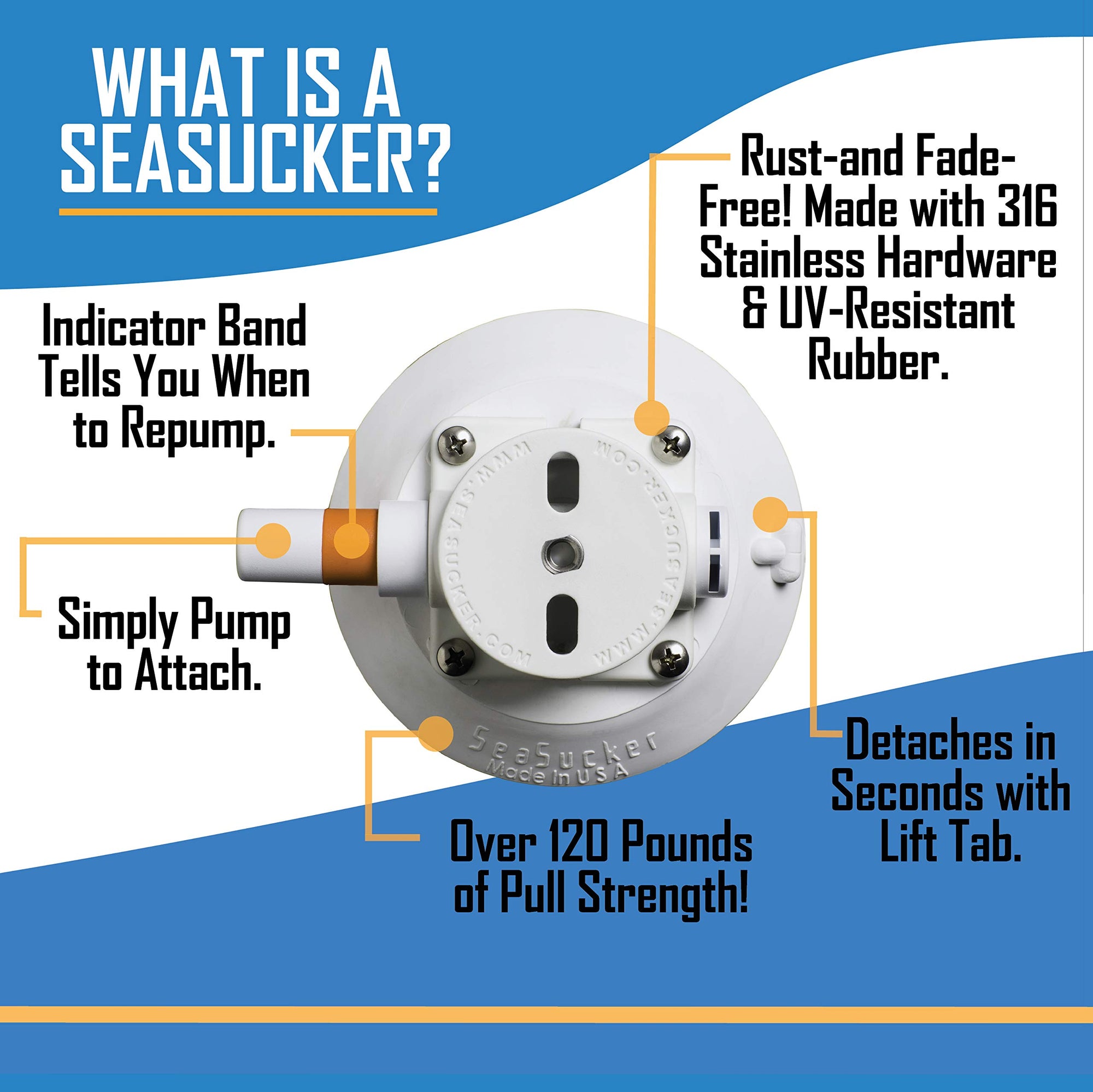 6-Inch SeaSucker with Aluminum D-Ring