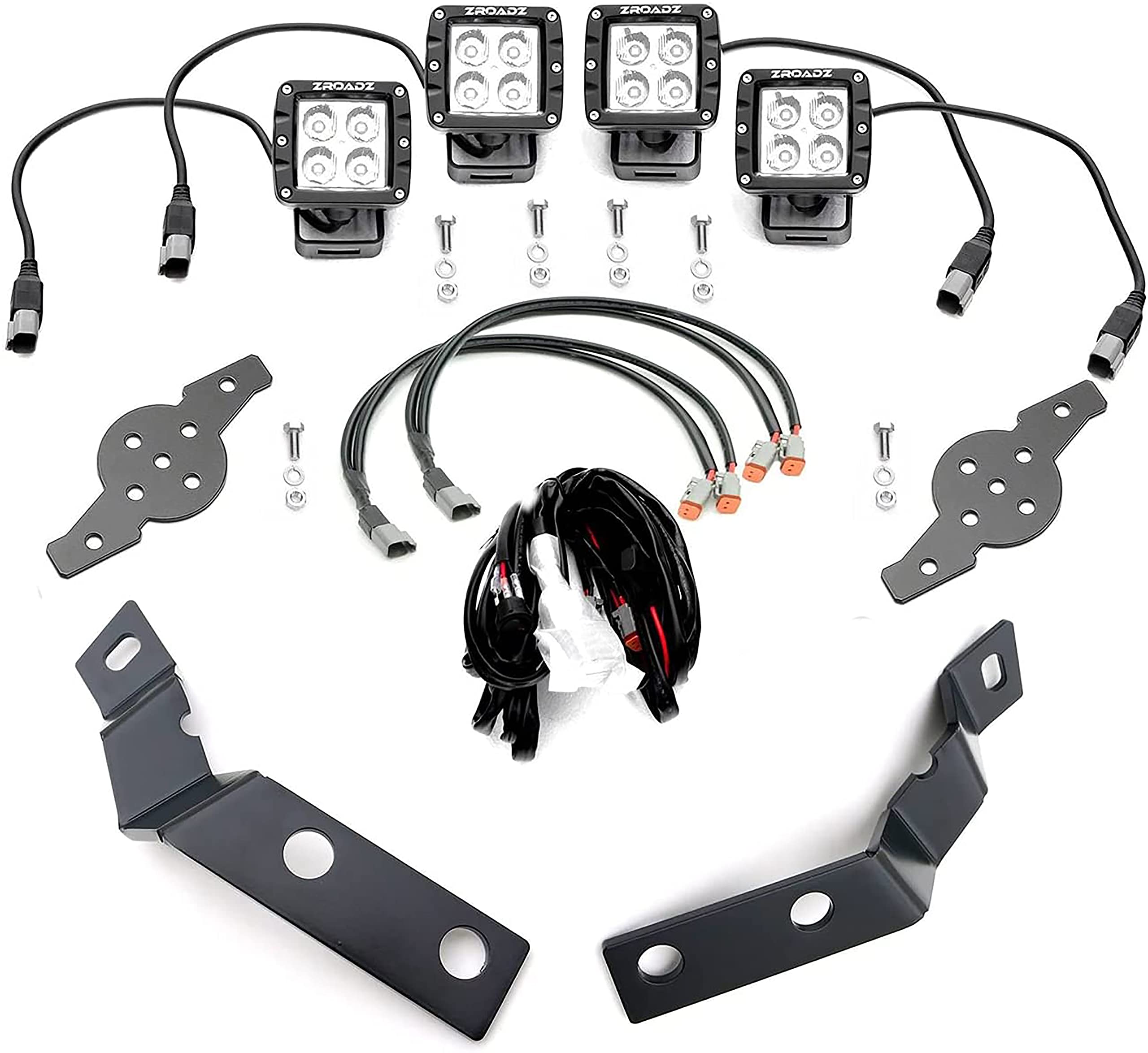 ZROADZ Black A-Pillar 4-LED Pod Light KIT Z362051-KIT4 2007-2013 CHEVROLET SILVERADO 1500