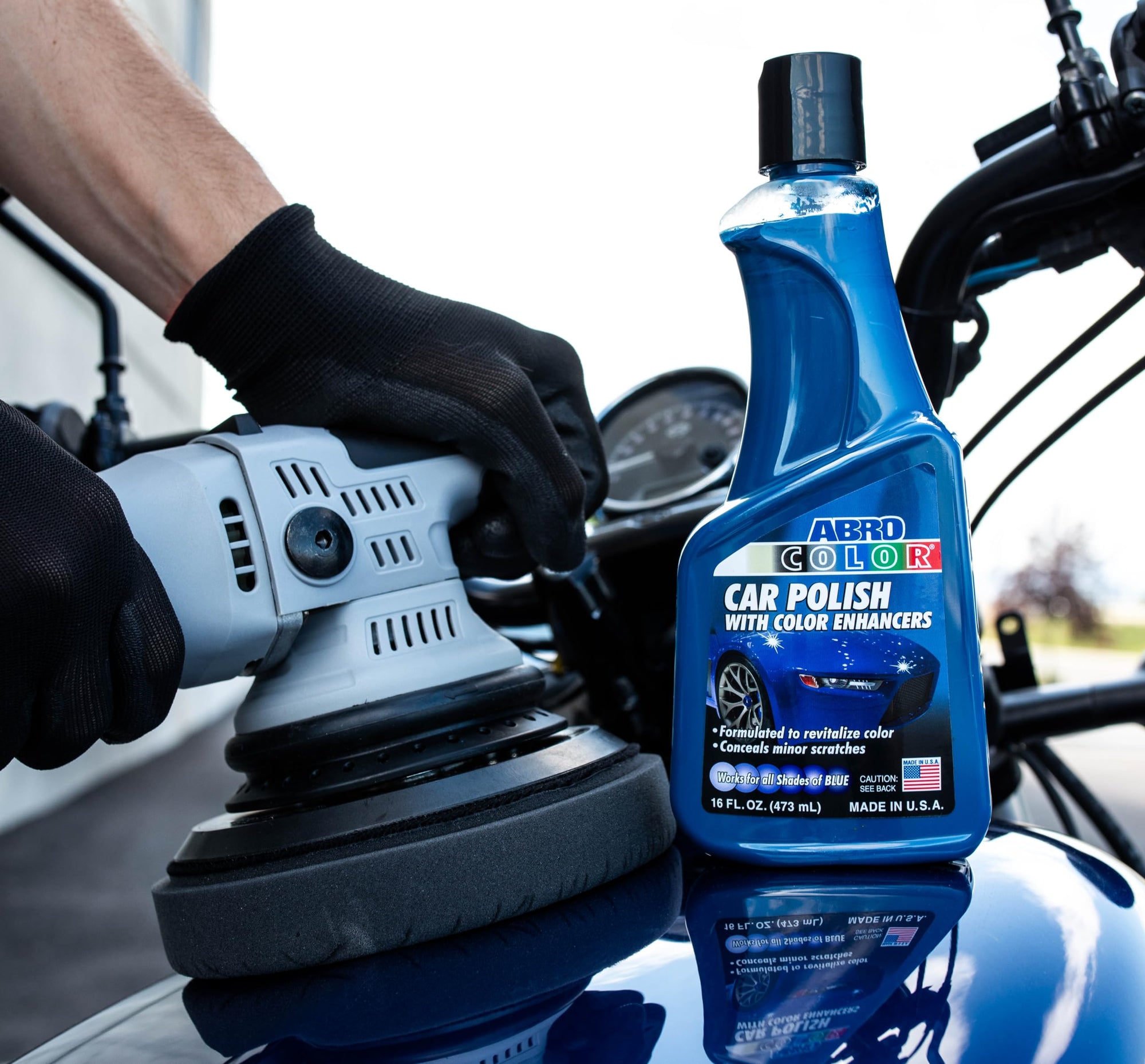 Car Polish ABRO Blue: Scratch Remover for Vehicles and Car Paint Scratch Repair Restorer Wax, Polishing Compound for Car Detailing, Paint Scratch Repair for Vehicles, Car Scratch Remover 16oz.