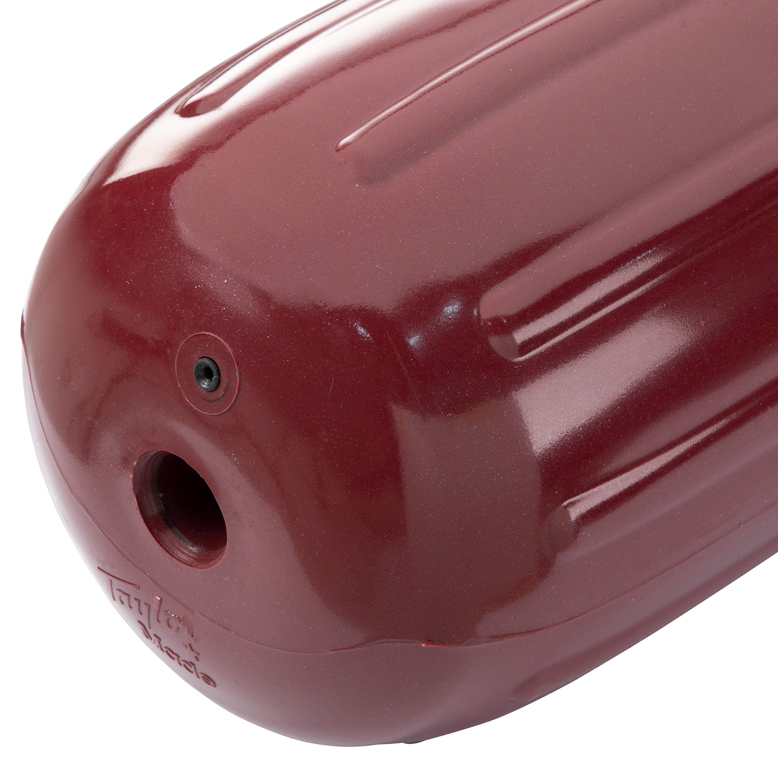 Big B Taylor Made Inflatable Boat Fender, Burgundy (6" x 15") End-to-End Line Passage Fits 5/8" Rope, Hangs Horizontally or Vertically, Ribbed Technology, Needle Valve, Marine-Grade Vinyl - 531025