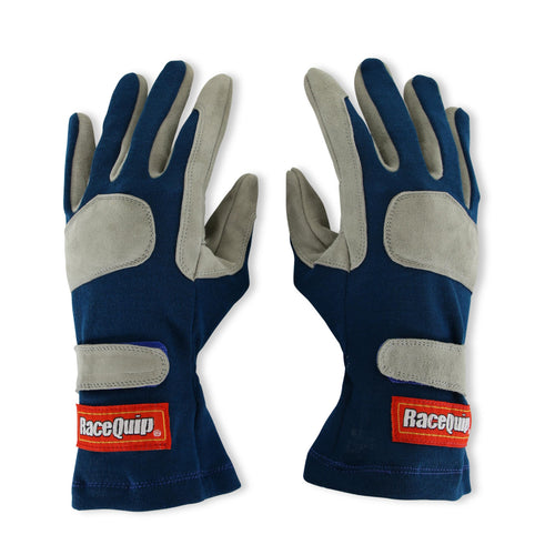 351023RQP RaceQuip® 351 Series Driving Gloves - SFI 3.3/1 - Blue/Gray - Medium