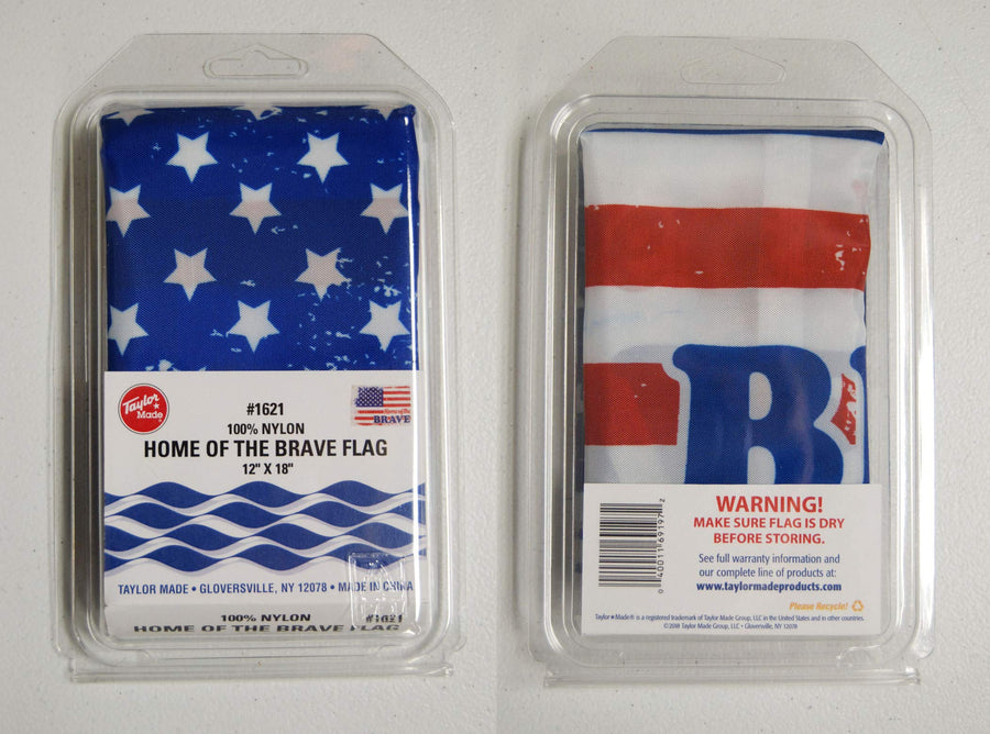 Home Of The Brave Taylor Made Flag 12" x 18"