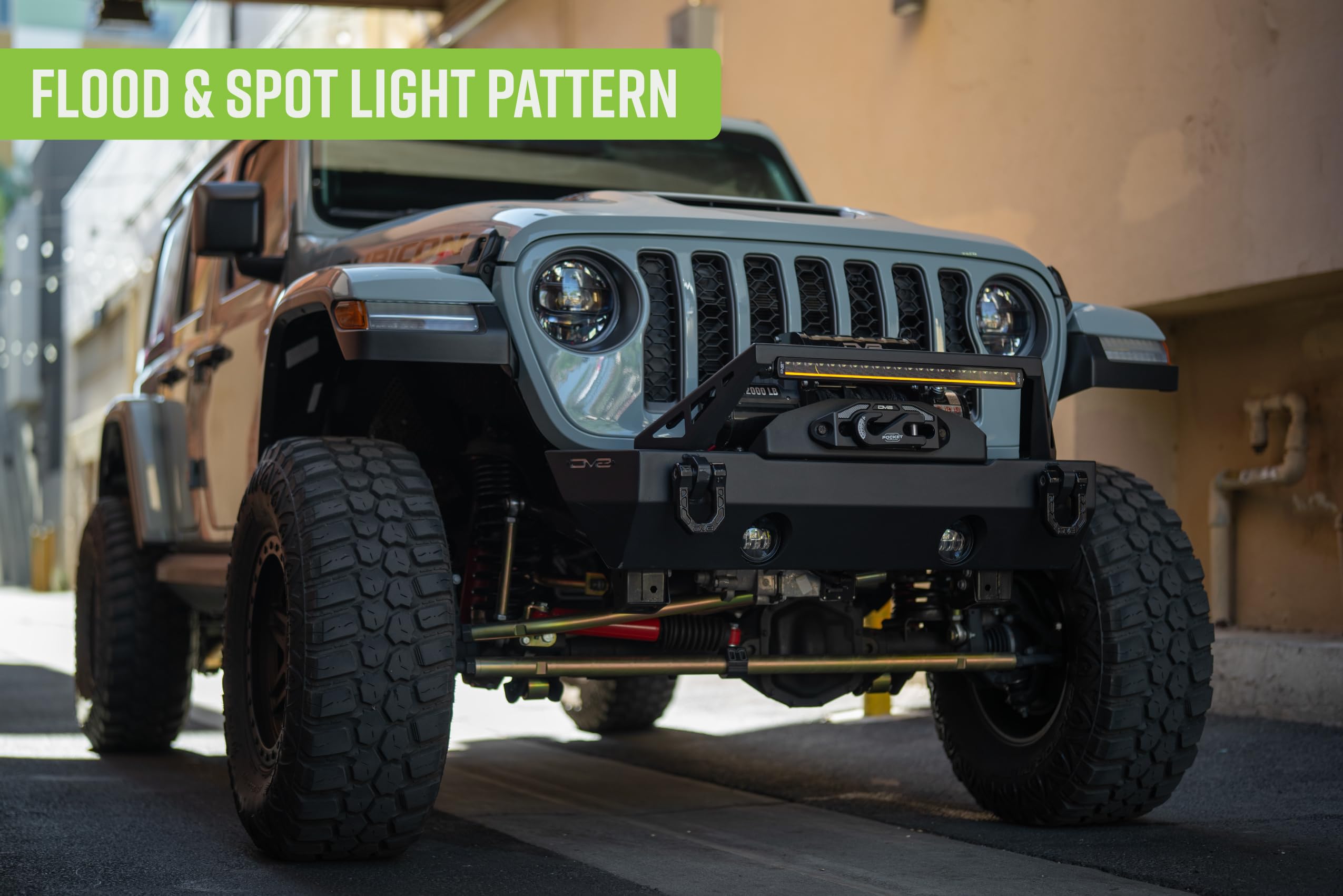 20-Inch DV8 Offroad Halo Elite Single Row Light Bar with Accent Light | Flood & Spot Pattern | Driving & Off-Road Modes | 8,820 Lumens | 5700K Main Light | Amber or Clear Accent