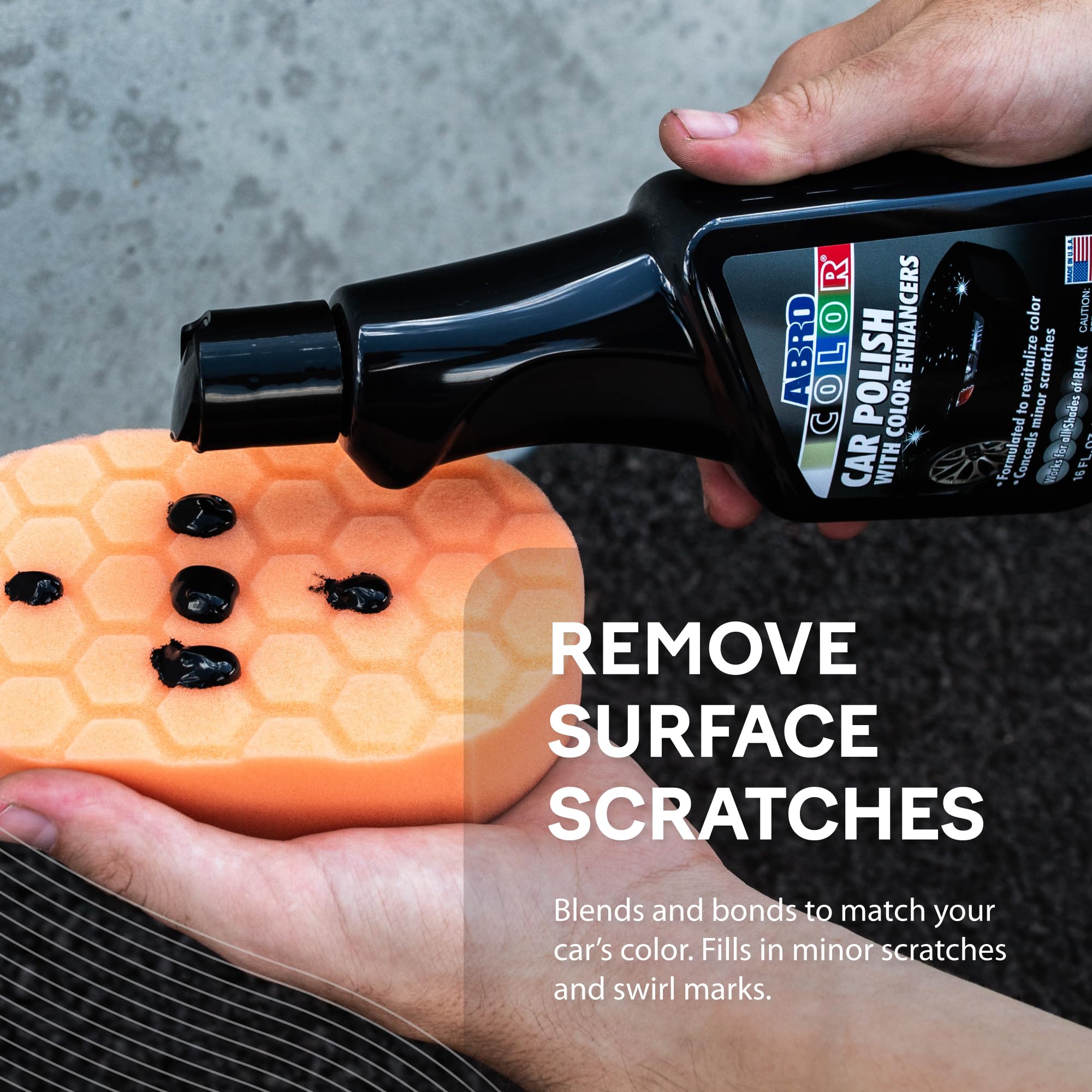 ABRO Car Polish Black: Scratch Remover for Vehicles and Paint Scratch Repair Restorer Wax, Polishing Compound for Car Detailing, Paint Scratch Repair for Vehicles, Scratch Remover 16oz.