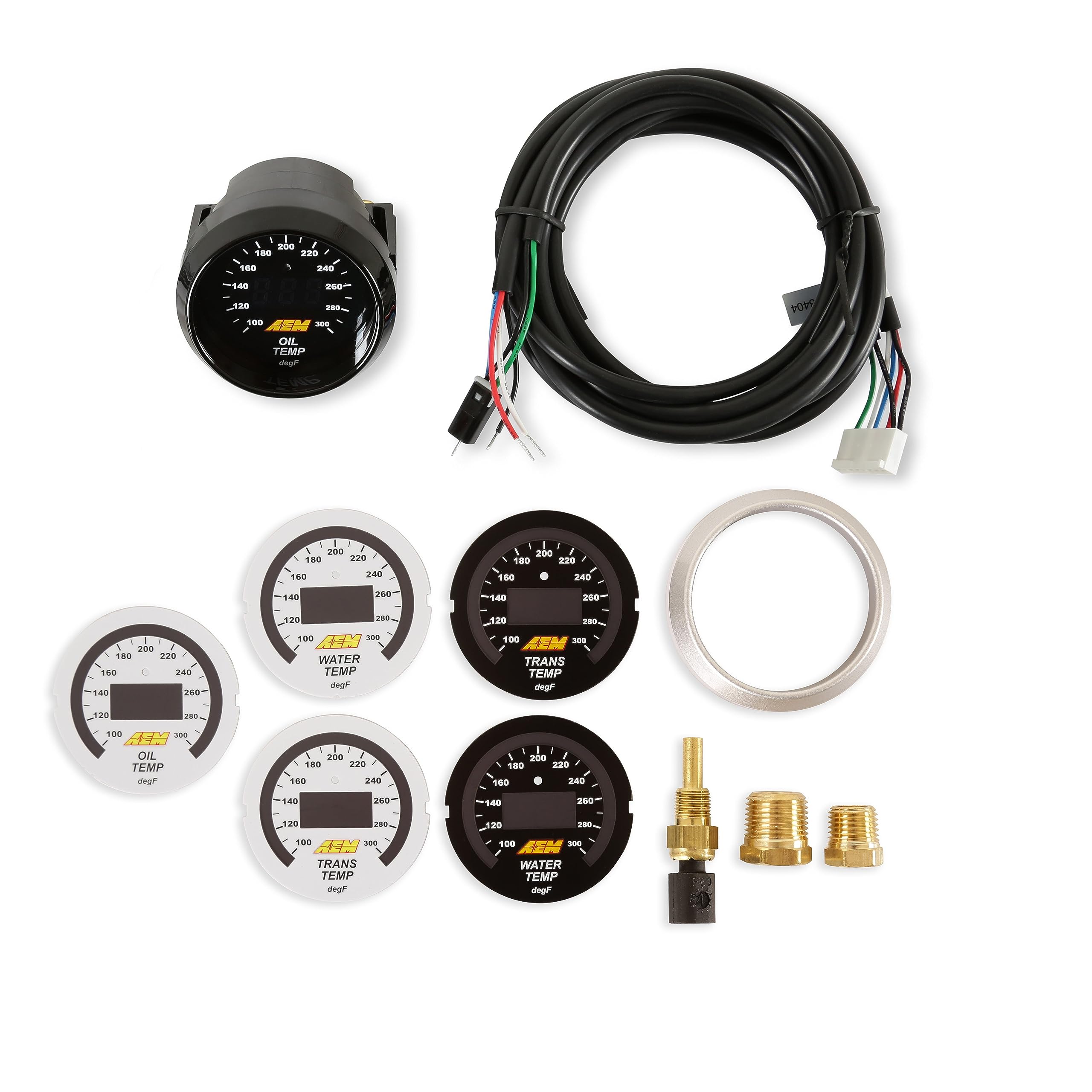 AEM 100-300F Oil, Transmission or Water Temperature Gauge 30-4402