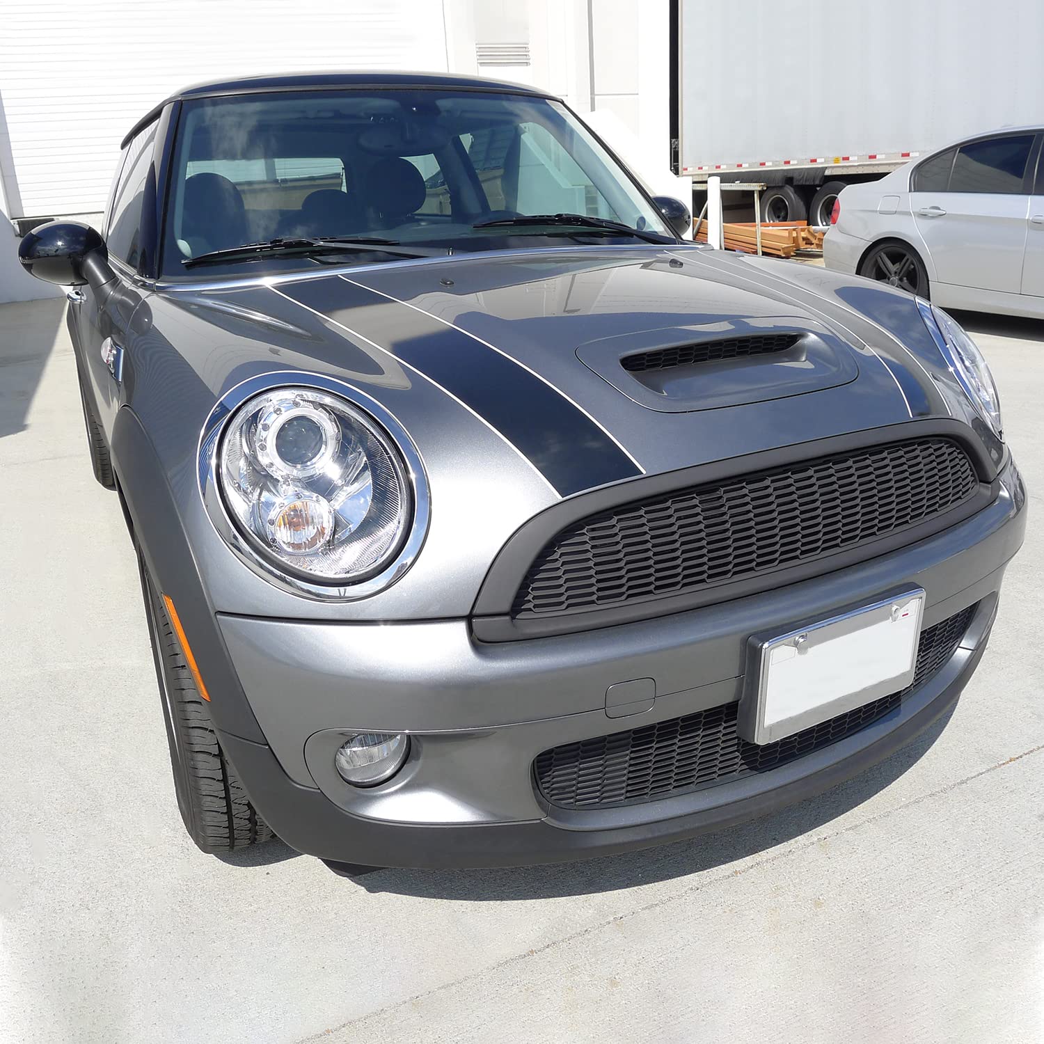 Halo Chrome Housing SPEC-D TUNING Clear Lens Projector Headlights Compatible with 2007-2013 R56 MINI Cooper Models, Left + Right Pair Headlamps Assembly