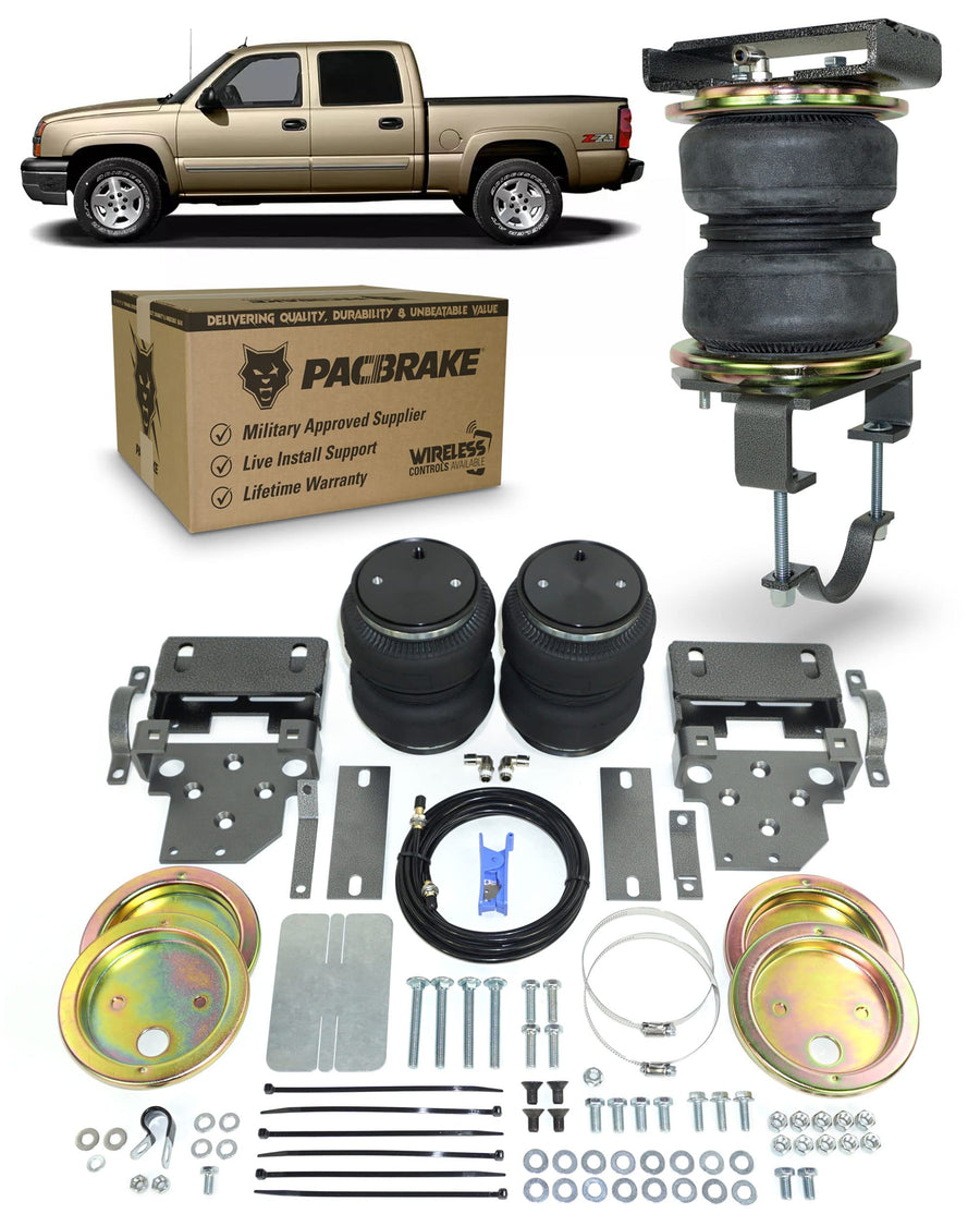 Pacbrake ALPHA HD Rear Air Suspension Kit HP10072 Compatible with Chevrolet Silverado/GMC Sierra 1500HD