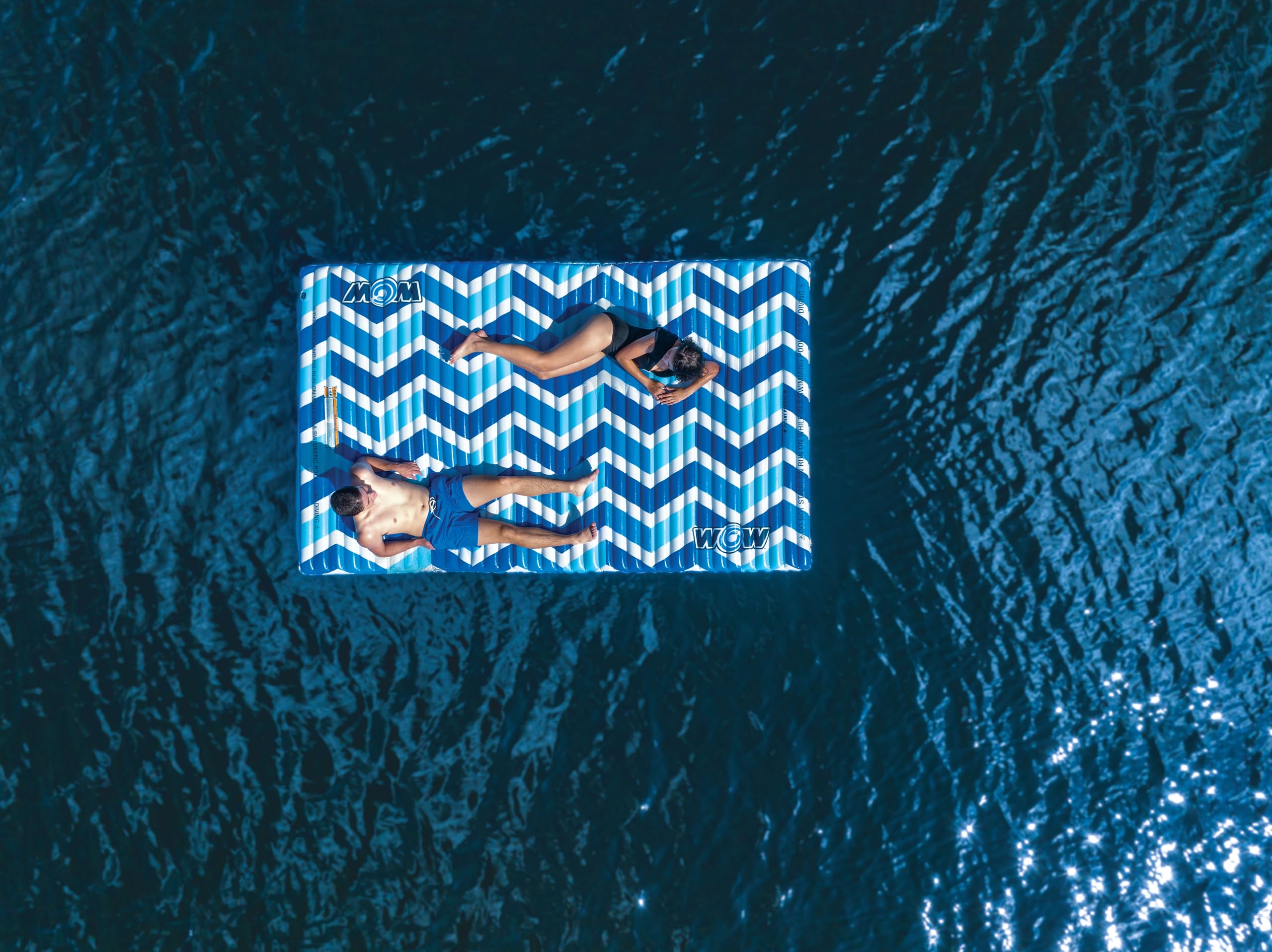 Inflatable Water Mat - WOW Sports Pool Float Water Walkway - Fun Lake Accessory For Kids & Adults - 10 ft x 6 ft - Attach to Boats