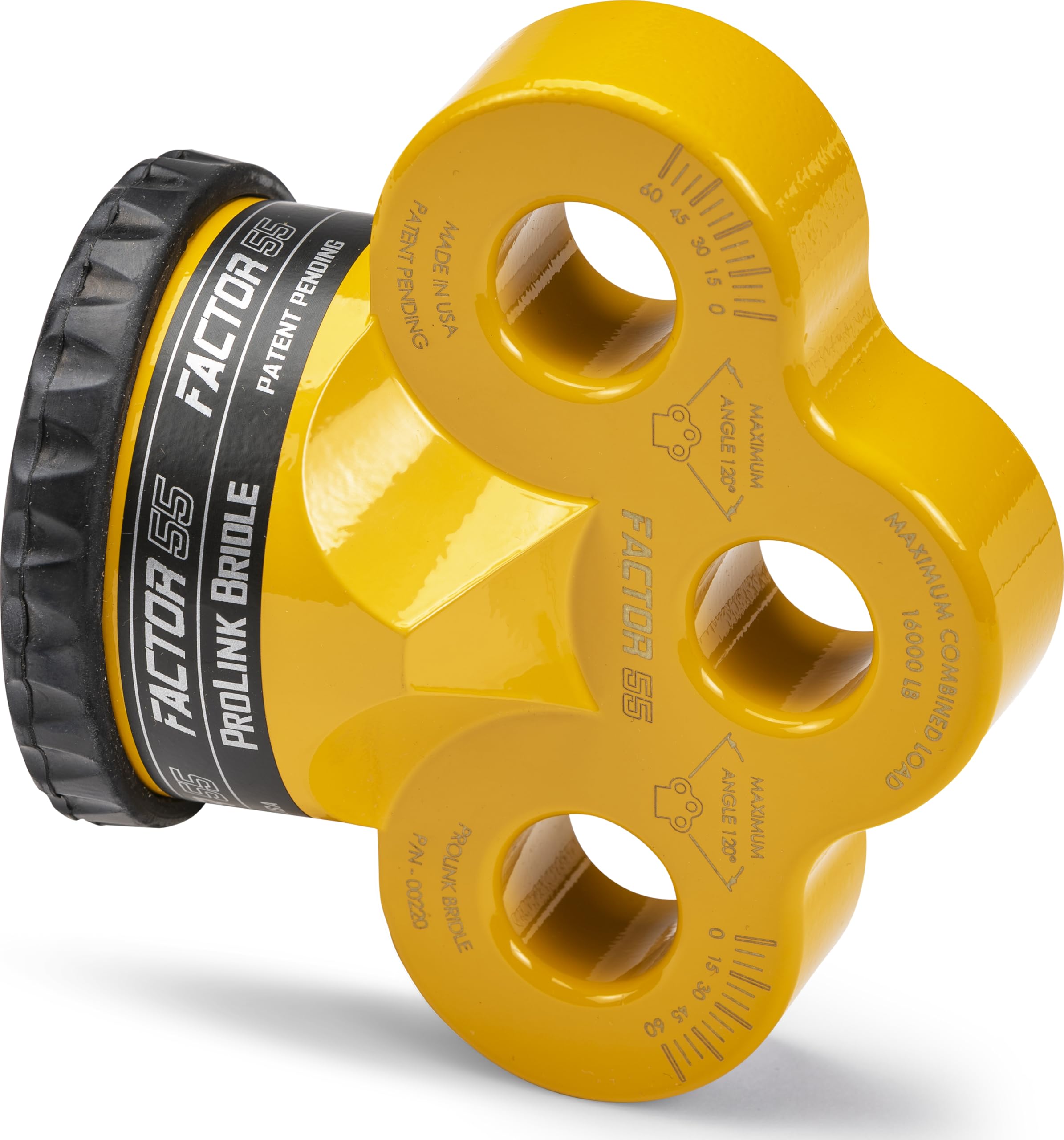 Factor 55 Bridle Prolink 3 Individual Shackle Mount Holes, Capacity: 16,000 lbs - Yellow