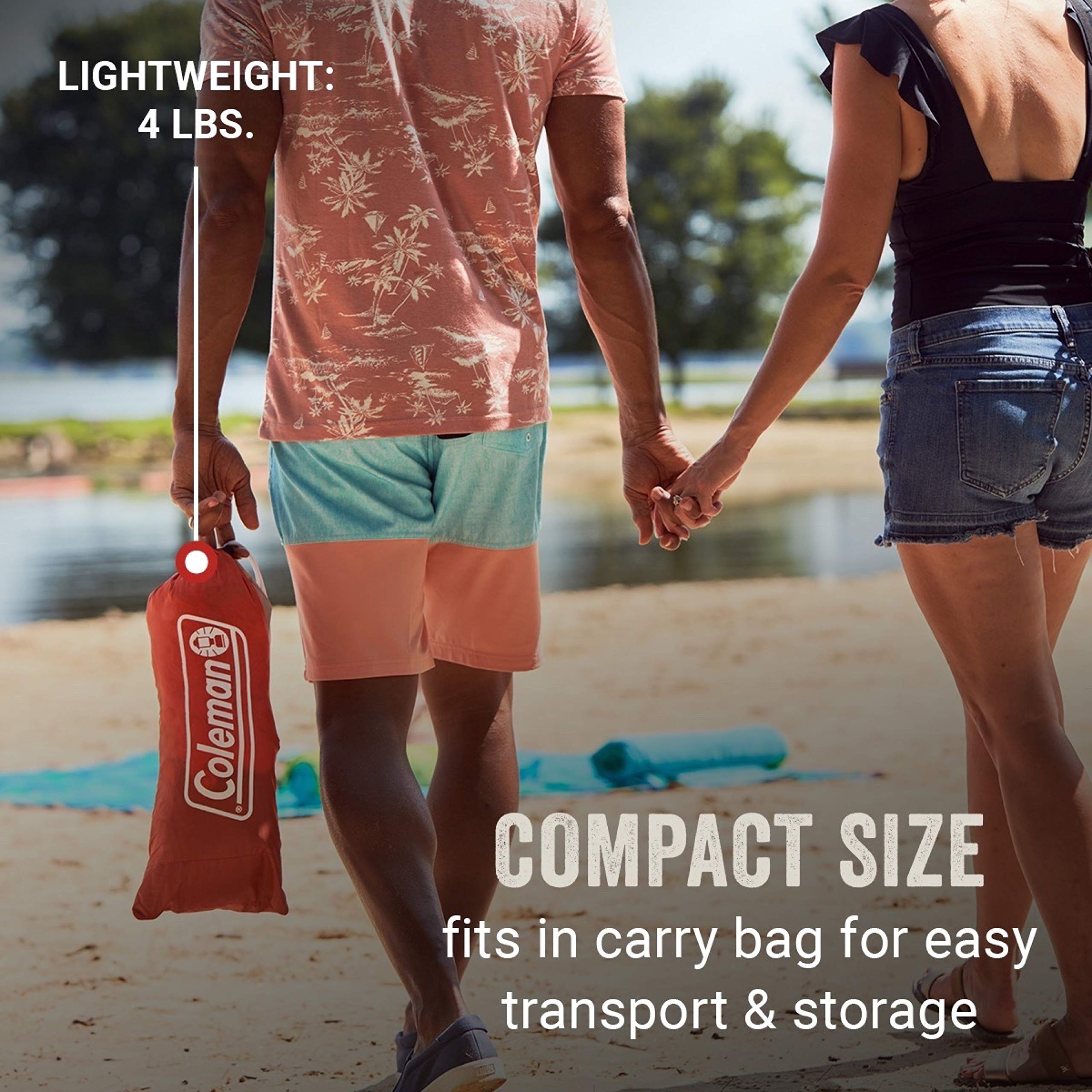Coleman Large Skyshade Portable Sun Shelter, Easy Setup with Pre-Attached Poles, Beach Canopy Provides Cover from Sand & Sun