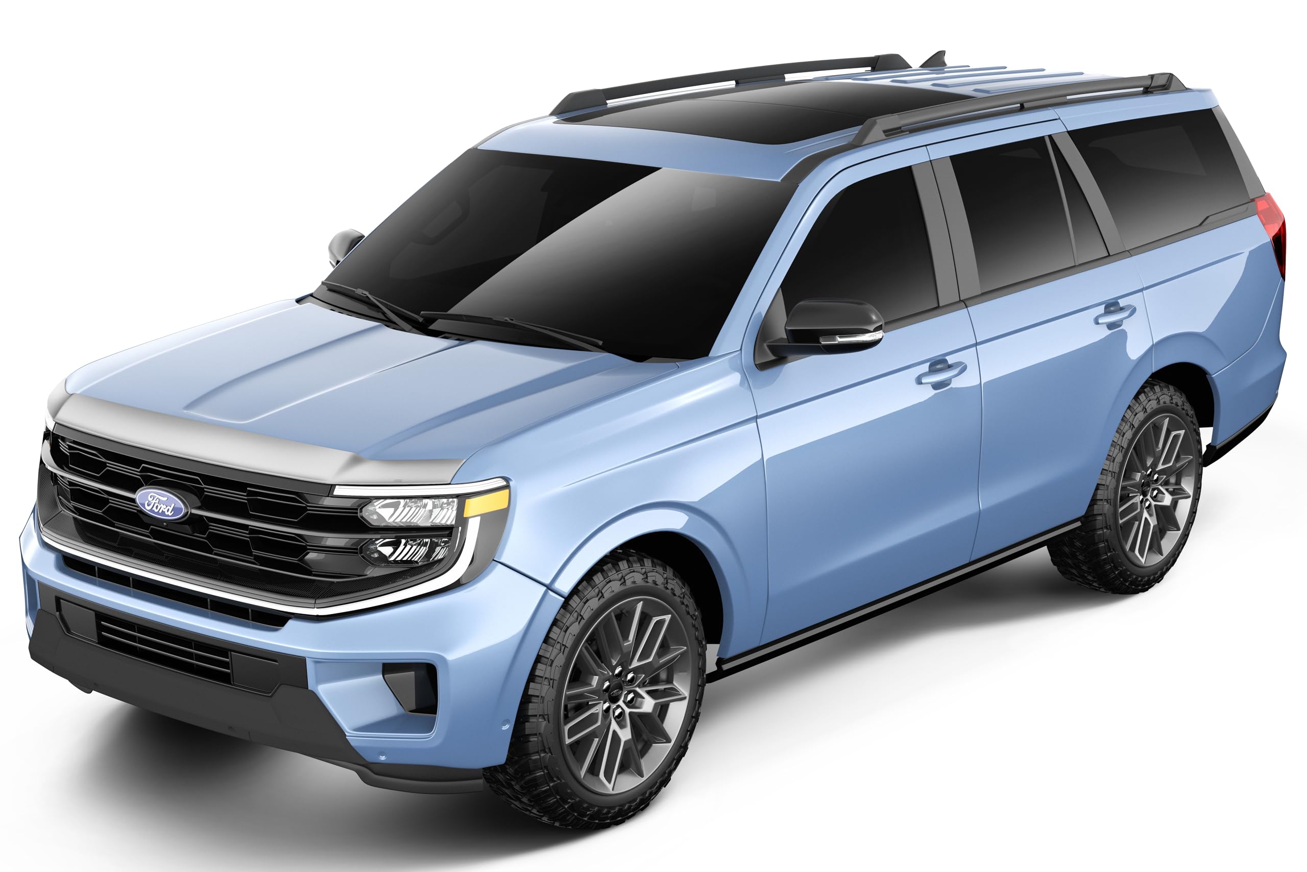 Aeroskin Hood Protector Husky Liners | Fits 2025 Ford Expedition | Low Profile Deflector/Bug Shield - 1 pc., Chrome | 2892231