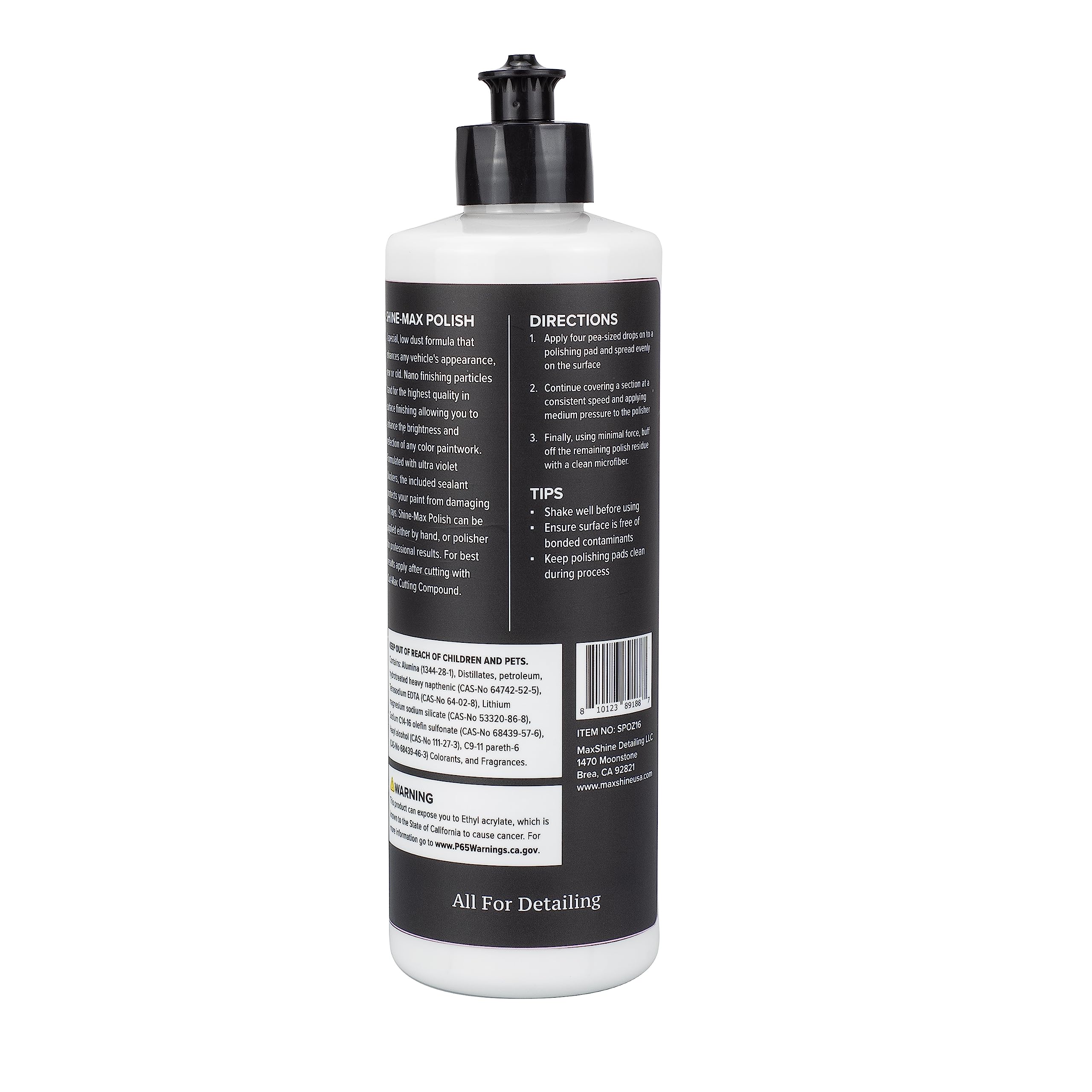 Shine Max 16oz Maxshine | All-in-One Solution for Defect Removal, Polishing & Surface Protection | Safe for Cars, Trucks, Motorcycles & RVs | Professional Auto Detailing Compound for Car Care