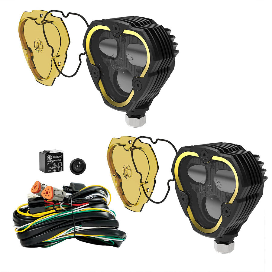 FLEX ERA® 3 KC HiLiTES Dual Mode SAE Fog Lights - 2-Light Master Kit