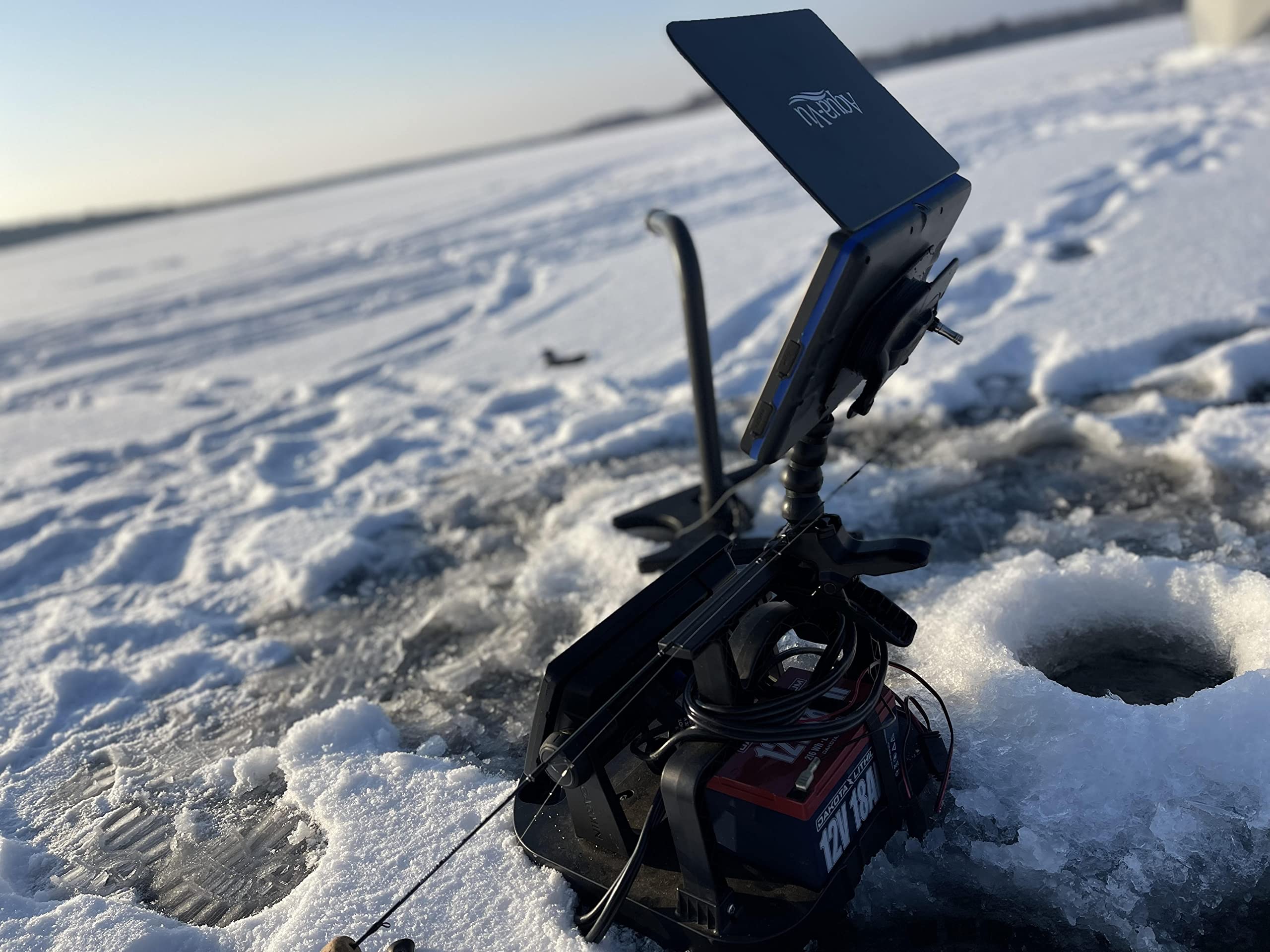 Aqua-Vu HD AV822 Underwater Camera, 8" HD Display, 1080p, 60ft Cable, Waterproof, Real-Time Video & Recording for Ice & Boat Fishing
