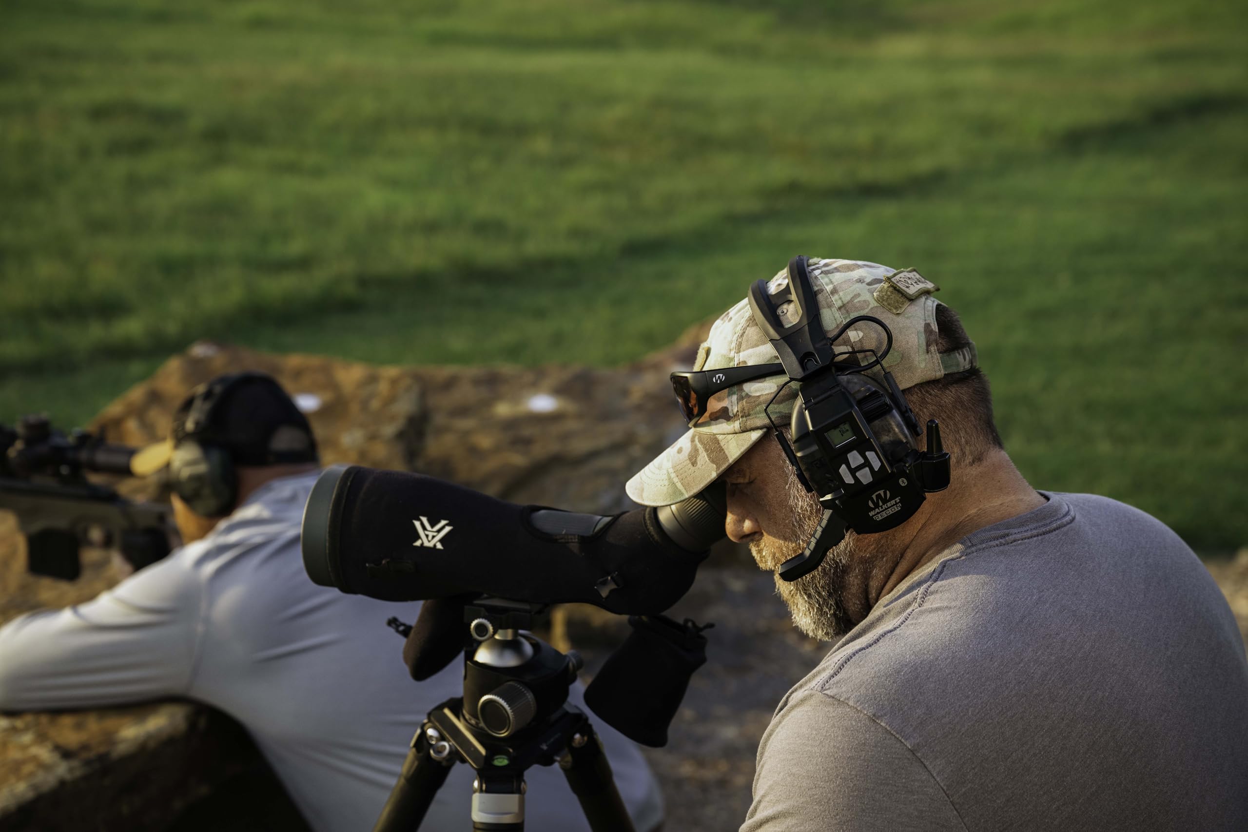 Walker's Hybrid Comms Recon Walkie-Talkie| Bluetooth GPRS Wireless 3-Mile Distance Range Shooting Outdoor Communicator for Recon Shooting Muffs, 3 AAA Batteries Included