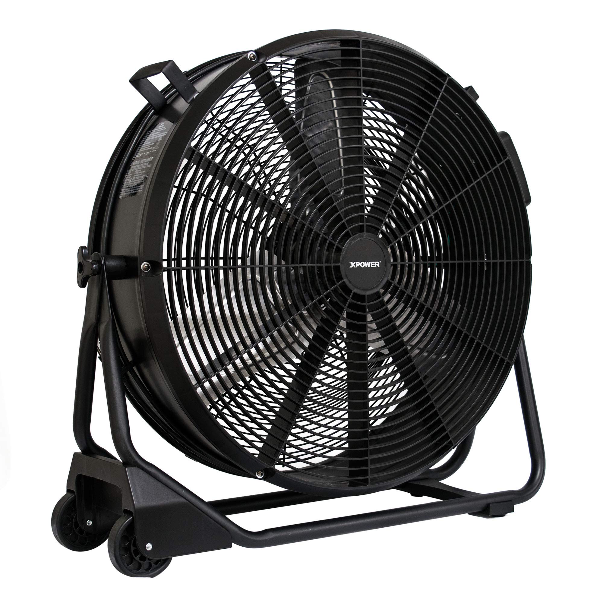 FD-630D XPOWER 1/2 HP 5800 CFM 1.8 Amps Variable Speed Enclosed Brushless DC Motor High Velocity 24” Drum Fan