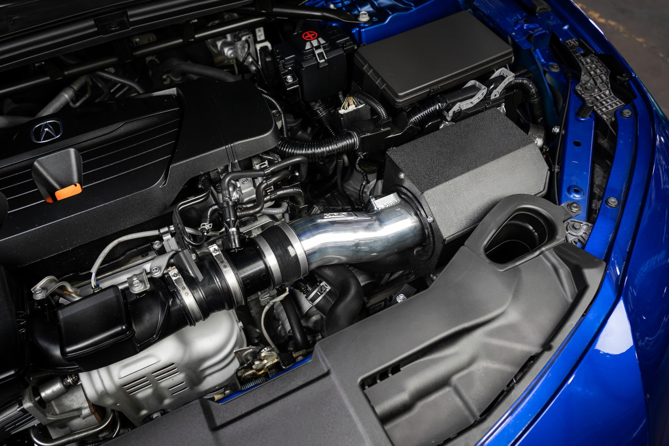 Blue HPS Air Intake Kit with Heat Shield Cool Ram Compatible for 2021-2024 Acura TLX 2.0L Turbo, 827-731BL