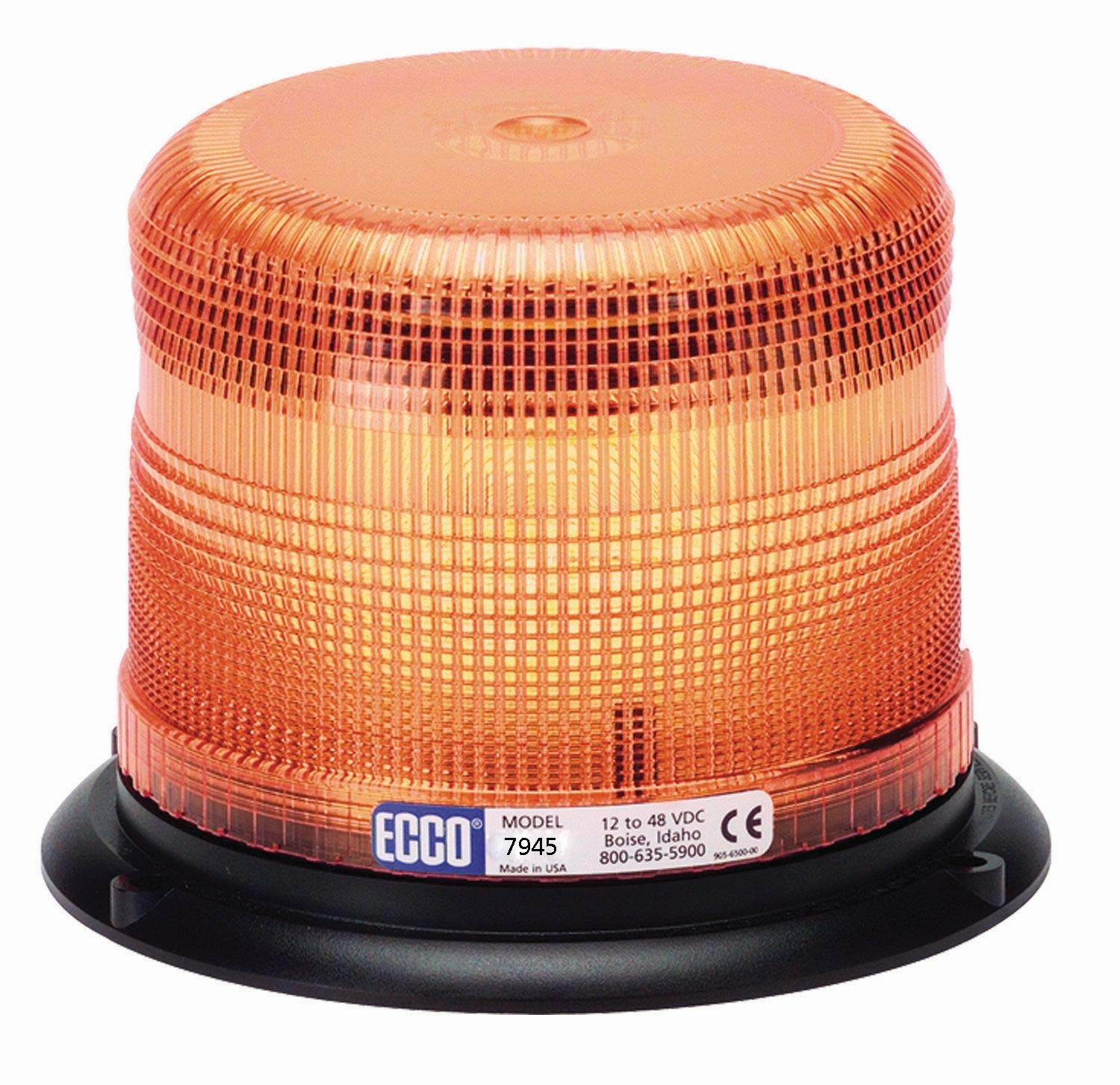 7945A ECCO 7945 Series Pulse 2 Beacon Light 3 Bolt / 1 Inch Pipe Mount, Amber