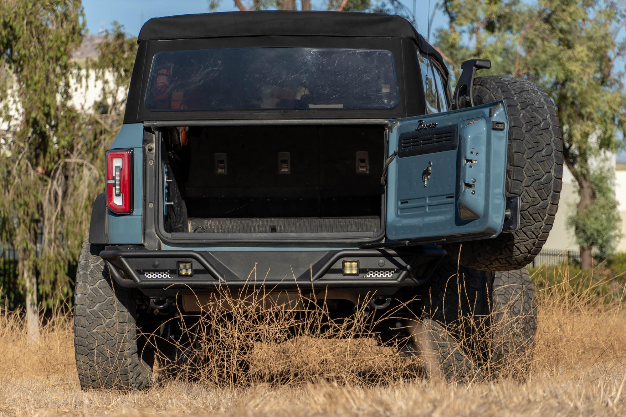 Offroad DV8 Tire Carrier for 2021-2025 Ford Bronco | Heavy-Duty Design | Absorbs Weight of Spare Tire & Tailgate Door | Included Third Brake Light Extension | Fully Bolt-On Installation | Steel