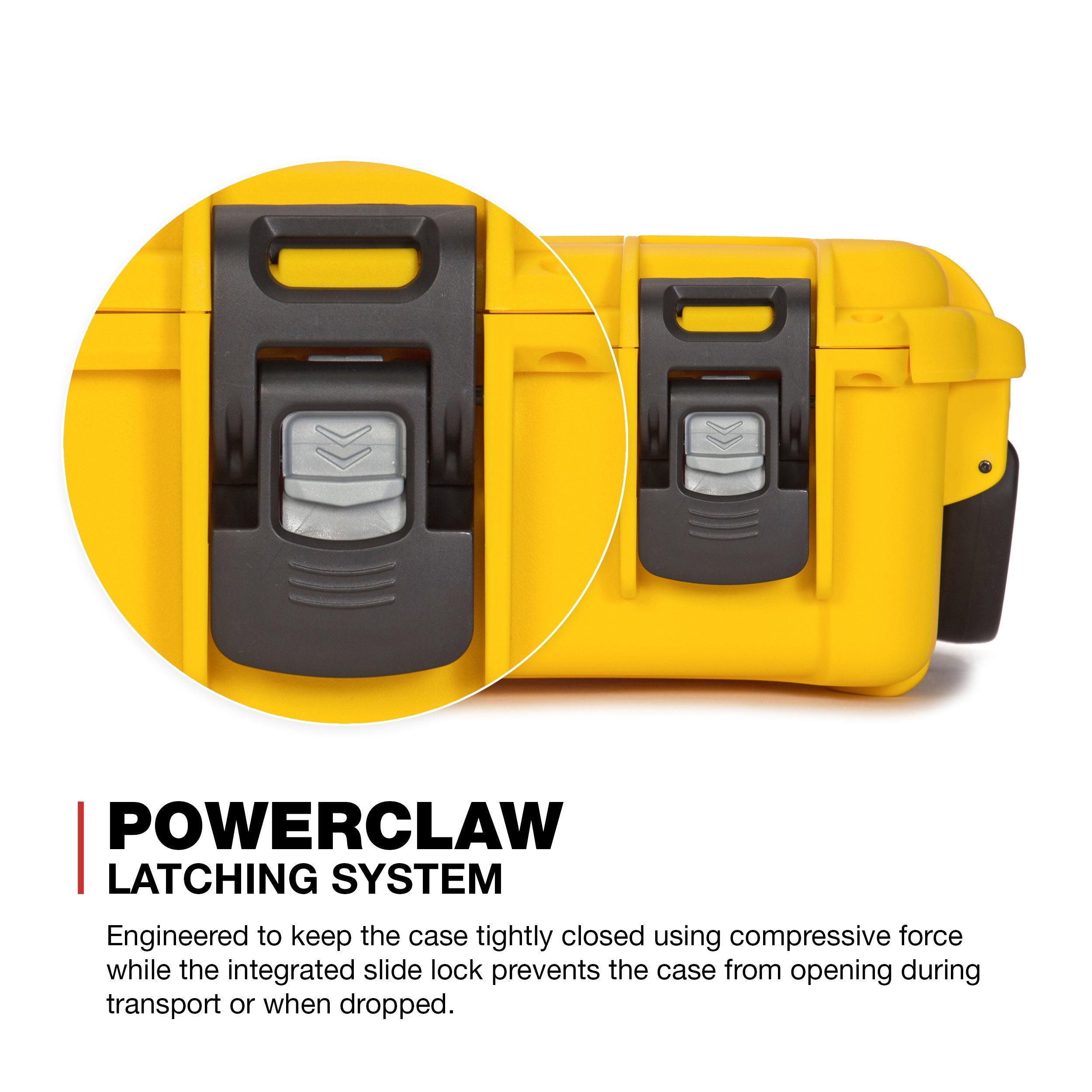 Nanuk 904 Small Series Lightweight NK-7 Resin Waterproof Protective Case for Mirrorless Camera or 2-Way Radio, Yellow