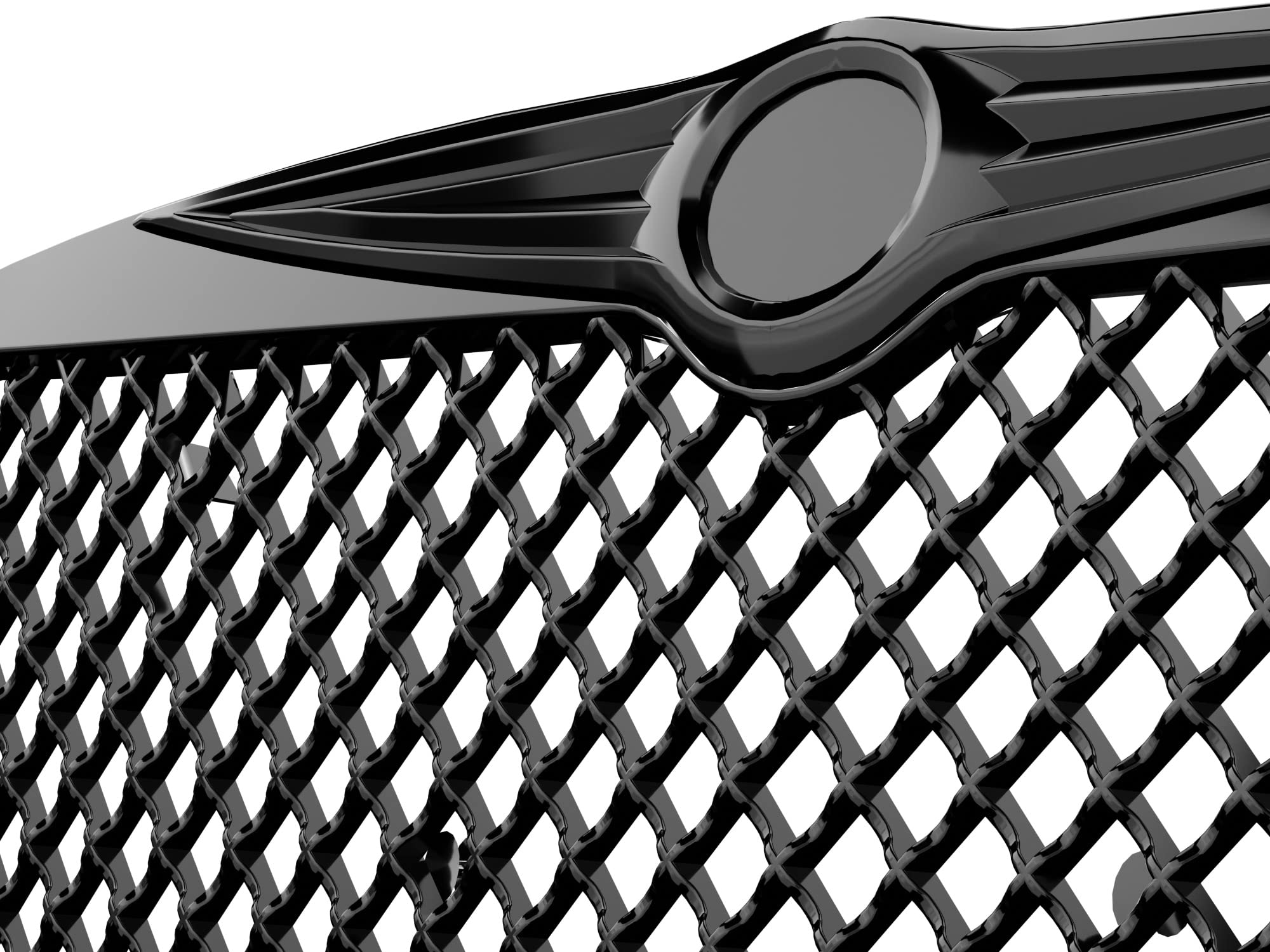 7147485 Armordillo USA Mesh Front Hood Grille - Gloss Black 2005-2010 Chrysler 300/300C