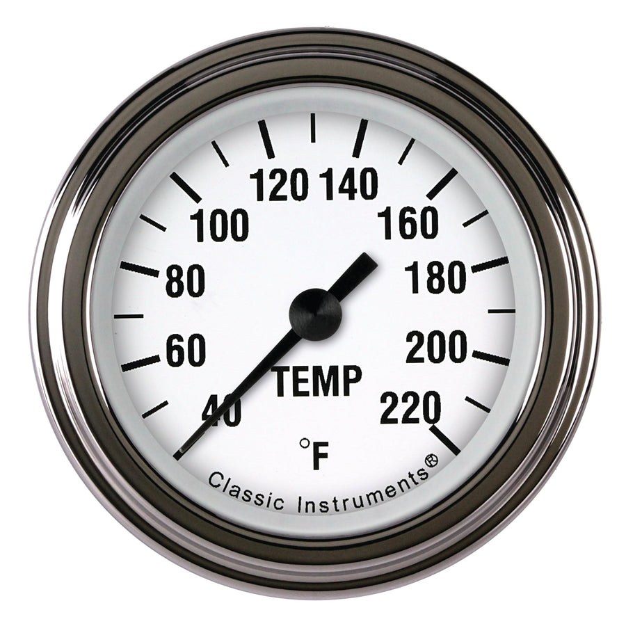 Classic Instruments 2-1/8" White Hot Stock Eliminator Temperature Gauge WH129SLF
