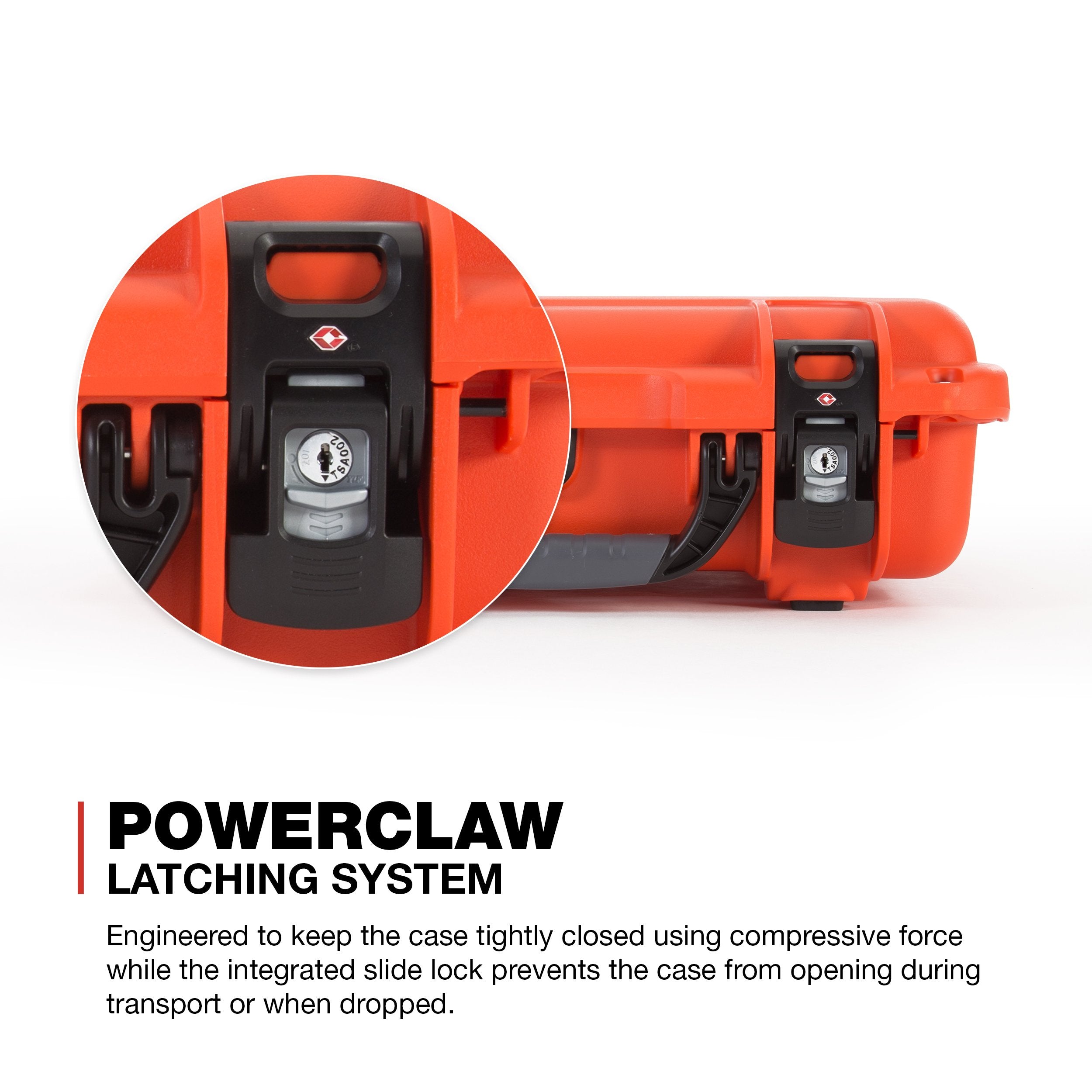 Waterproof Nanuk 923 Hard Case with Foam Insert and Incorporated TSA Approved Travel Lock Latches - Orange (923-1003)