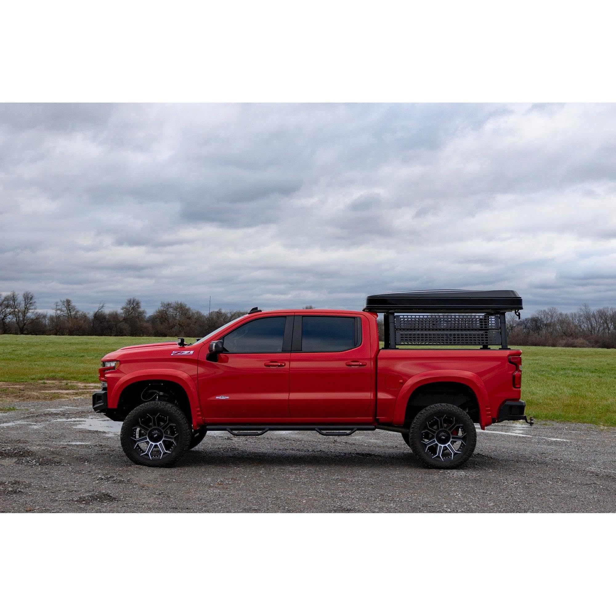 Rough Country Molle Panel Kit Bed Rack for Chevy Silverado 1500 (2019–2026 & Refresh) - Laser-Cut Steel Side Panel, Unlimited Accessory Mounting Options