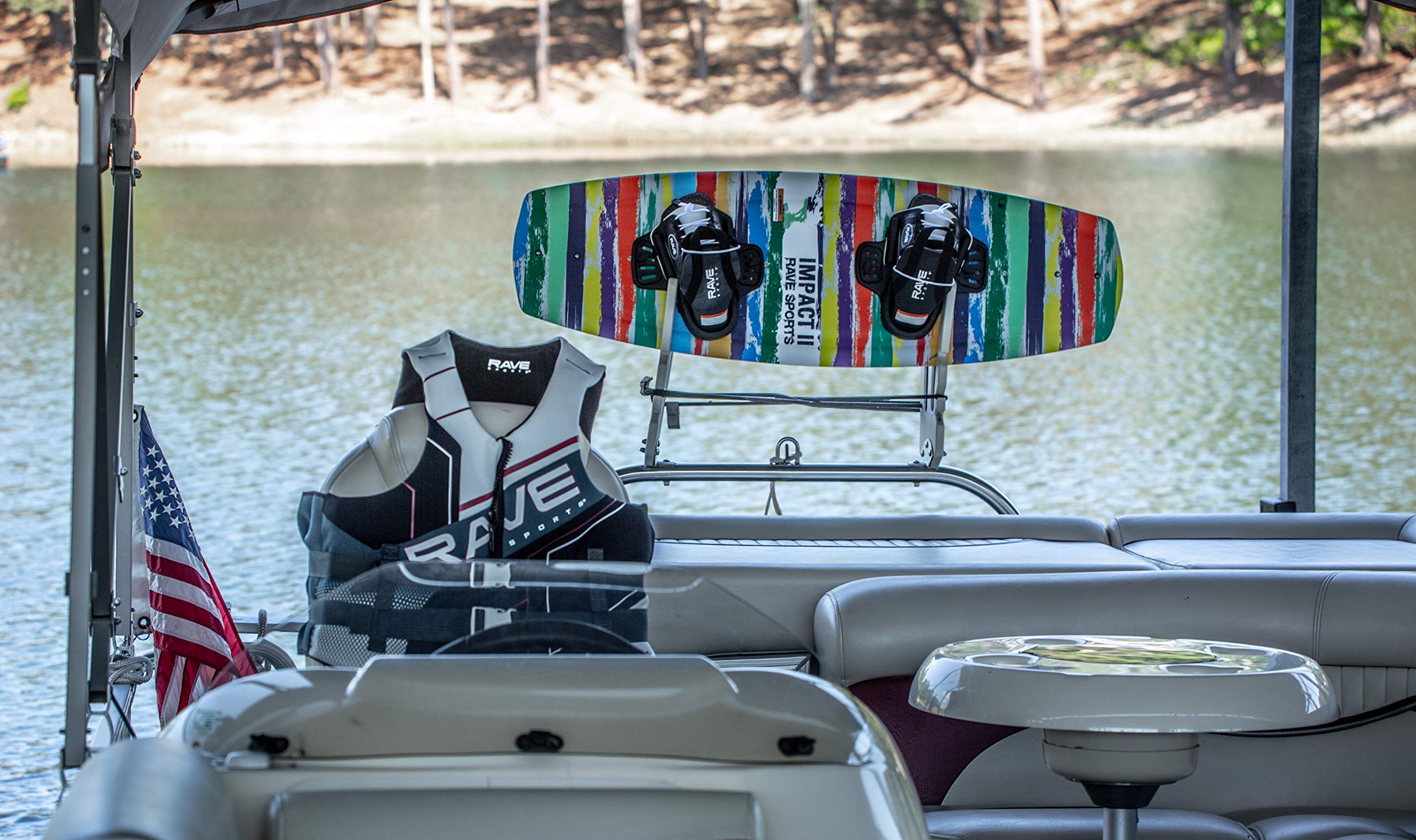 RAVE Sports Impact Jr. Wakeboard and Youth Bindings Package for Kids, Teens, Young Adults for All Skill Levels; Easy to Learn and Use
