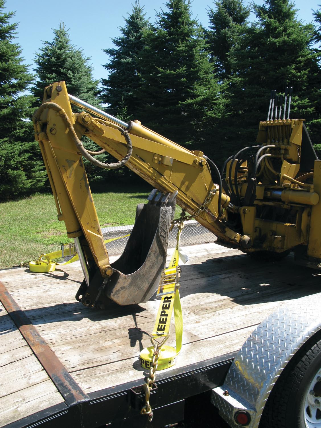 2" x 27' Keeper Heavy Duty Ratchet Tie-Down with Chain End and Grab Hook - 3,333 lbs. Working Load Limit and 10,000 lbs. Break Strength