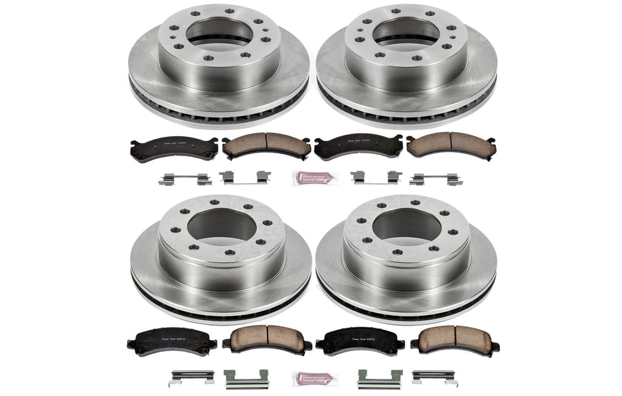 Power Stop Autospecialty KOE2075 Front and Rear Replacement Brake Kit-OE Brake Rotors & Ceramic Brake Pads
