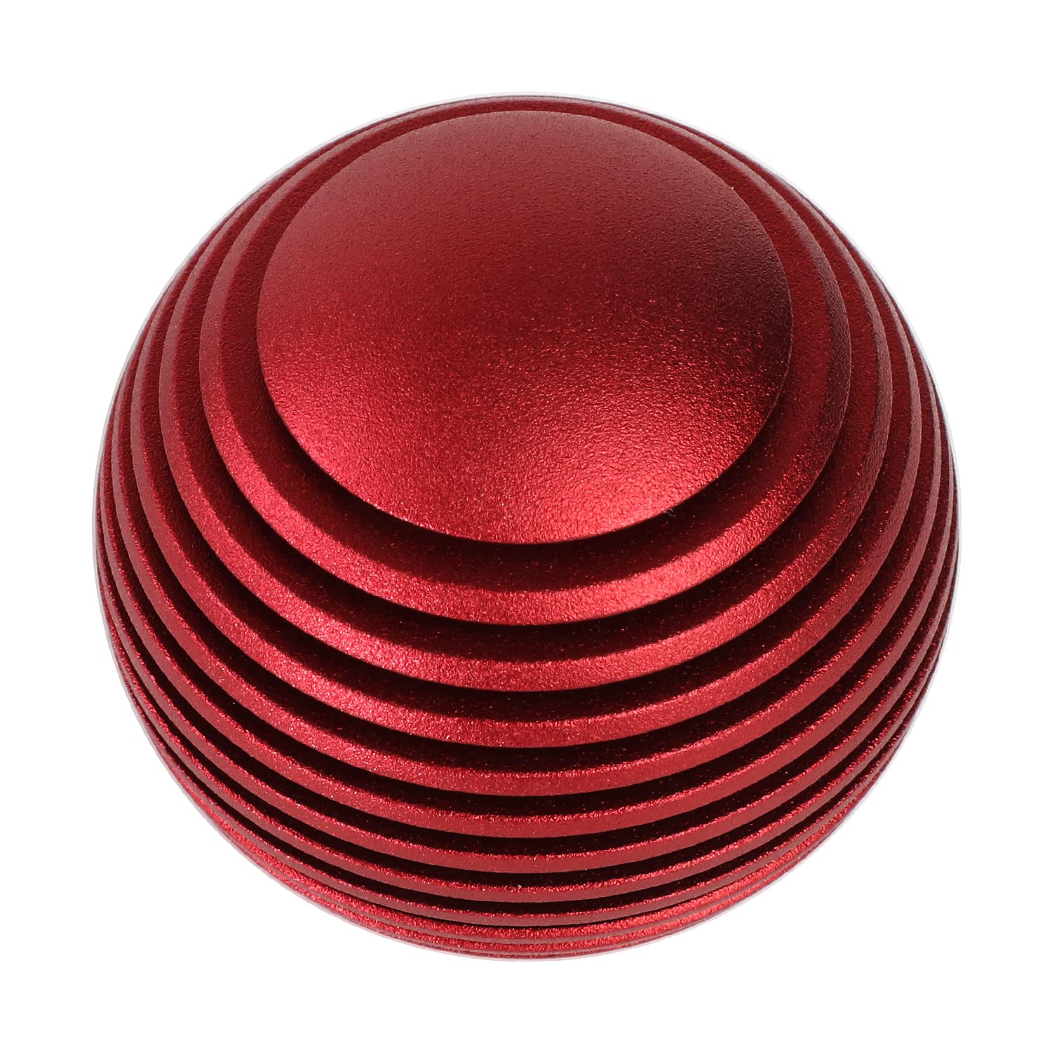 NRG Innovations Universal Aluminum SK-703RD Shift Knob with Thread Adapters, Heat Sink Style Round Ball Shape, Red