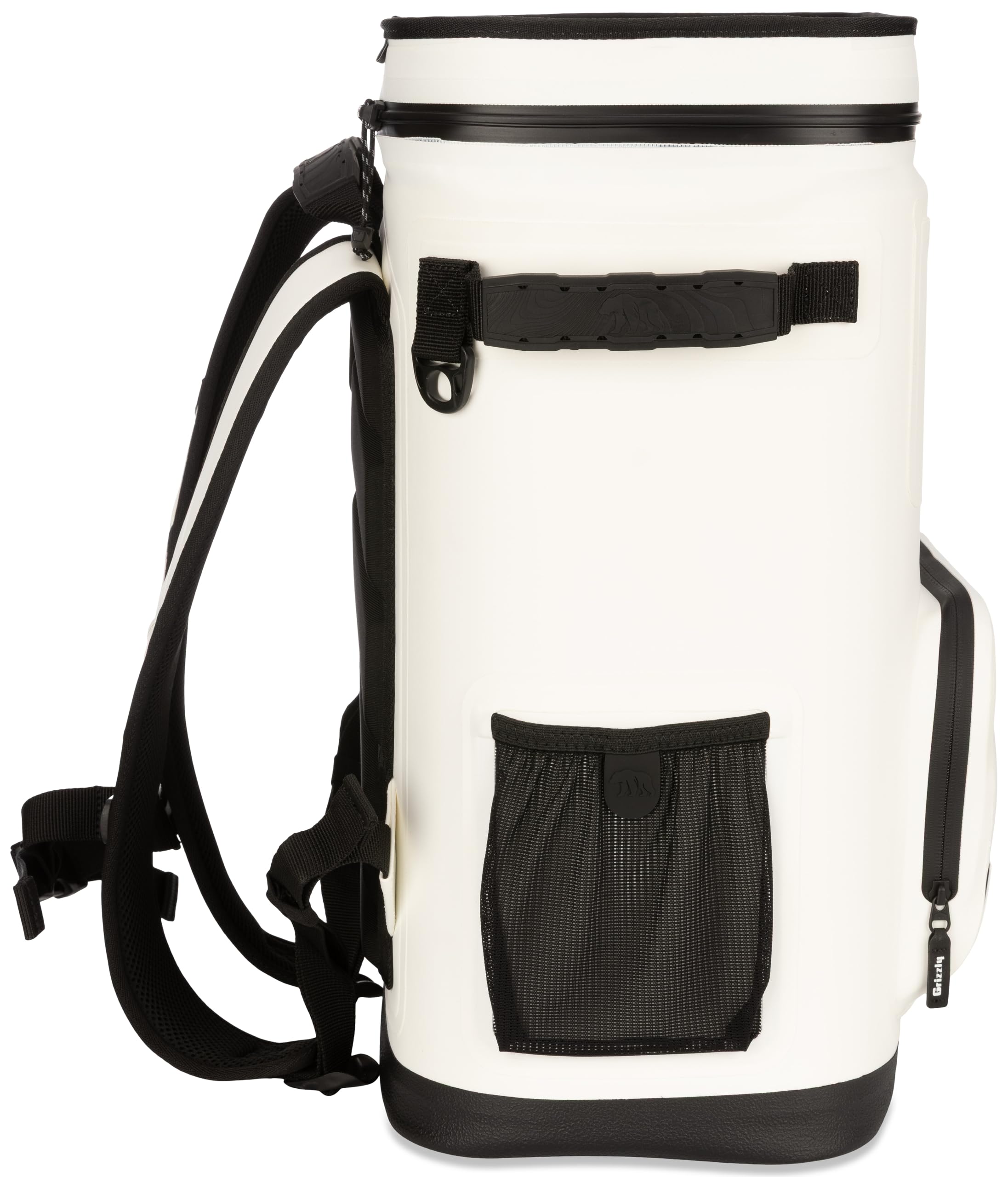 24 Grizzly Drifter Backpack Cooler, Insulated for Beach Boat Camping Fishing Hunting, 24-Quart Capacity, Whiteout