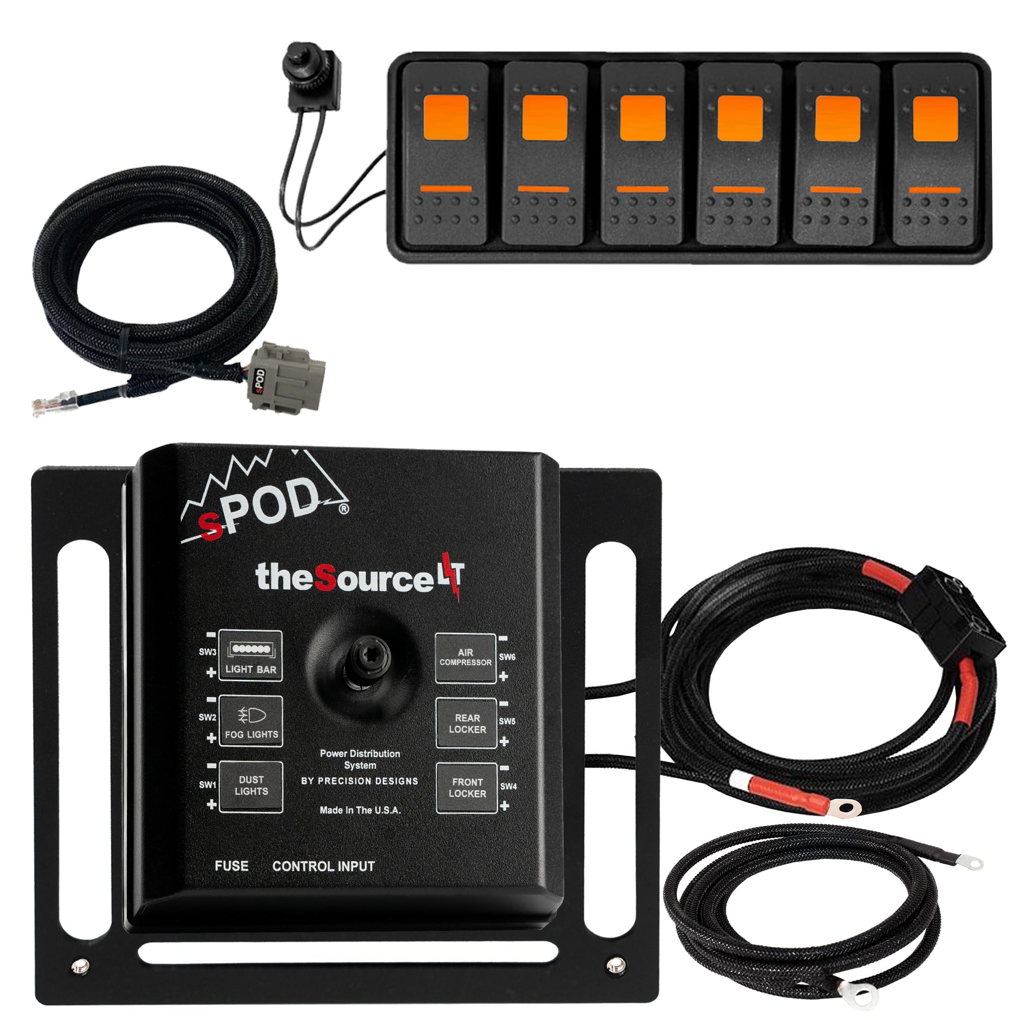 Amber LED SourceLT Modular w/ for Uni with 84 Inch Battery Cables