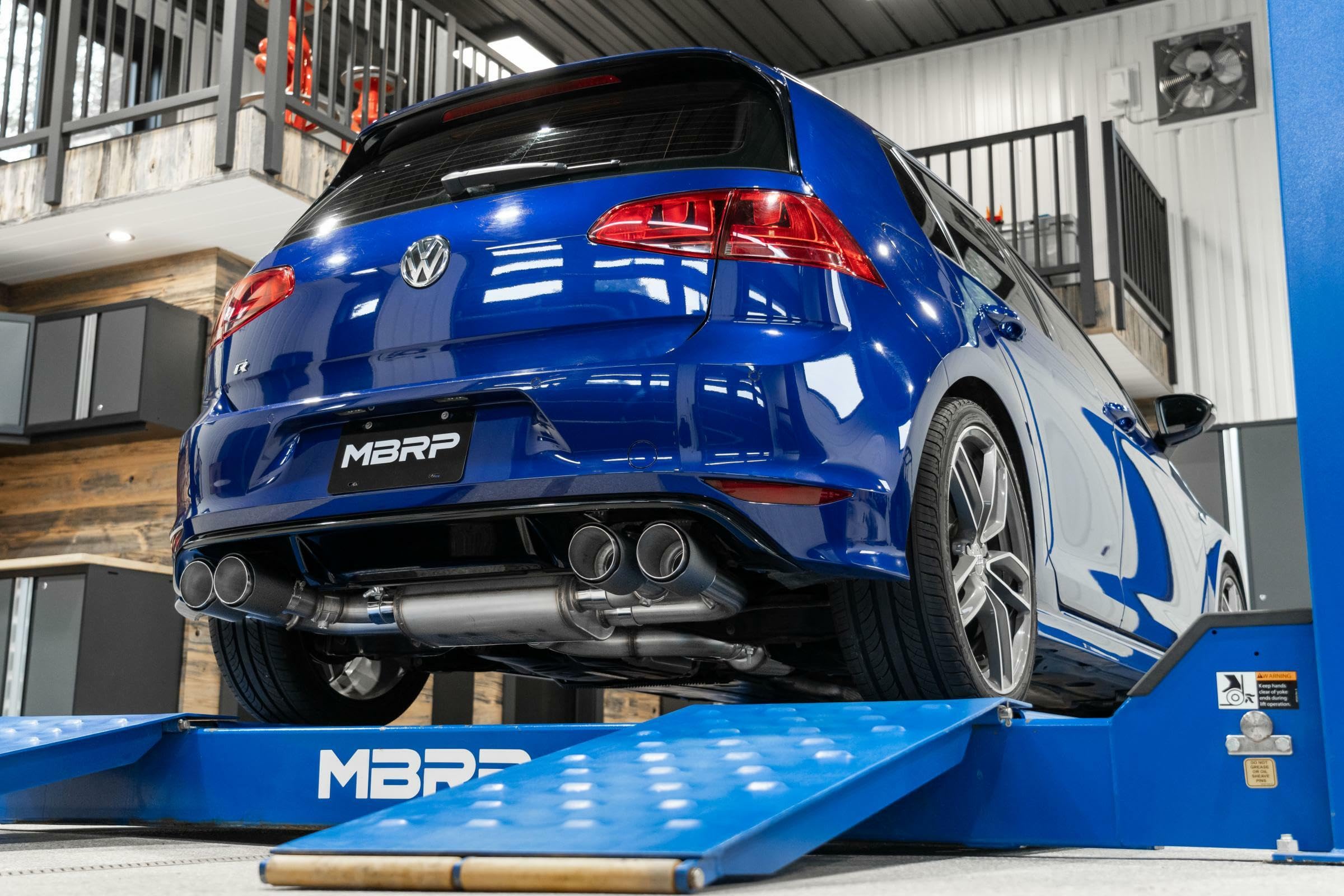15-19 VW Golf R MBRP 3 in Cat Back w/ 4 in OD Quad Carbon Fiber Tips - T304