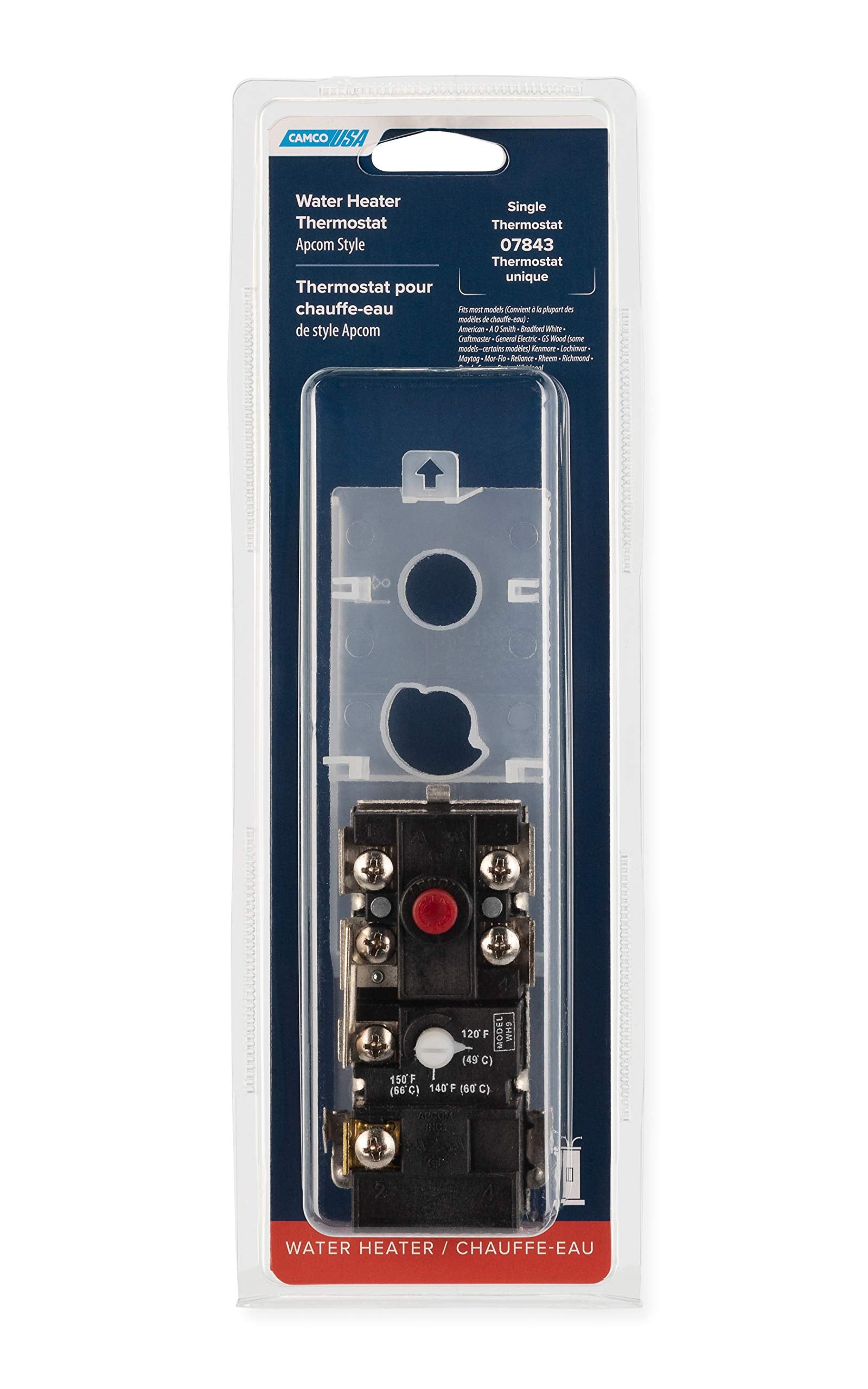 Camco 07843 Unknown Combination Thermostat - Single Pole