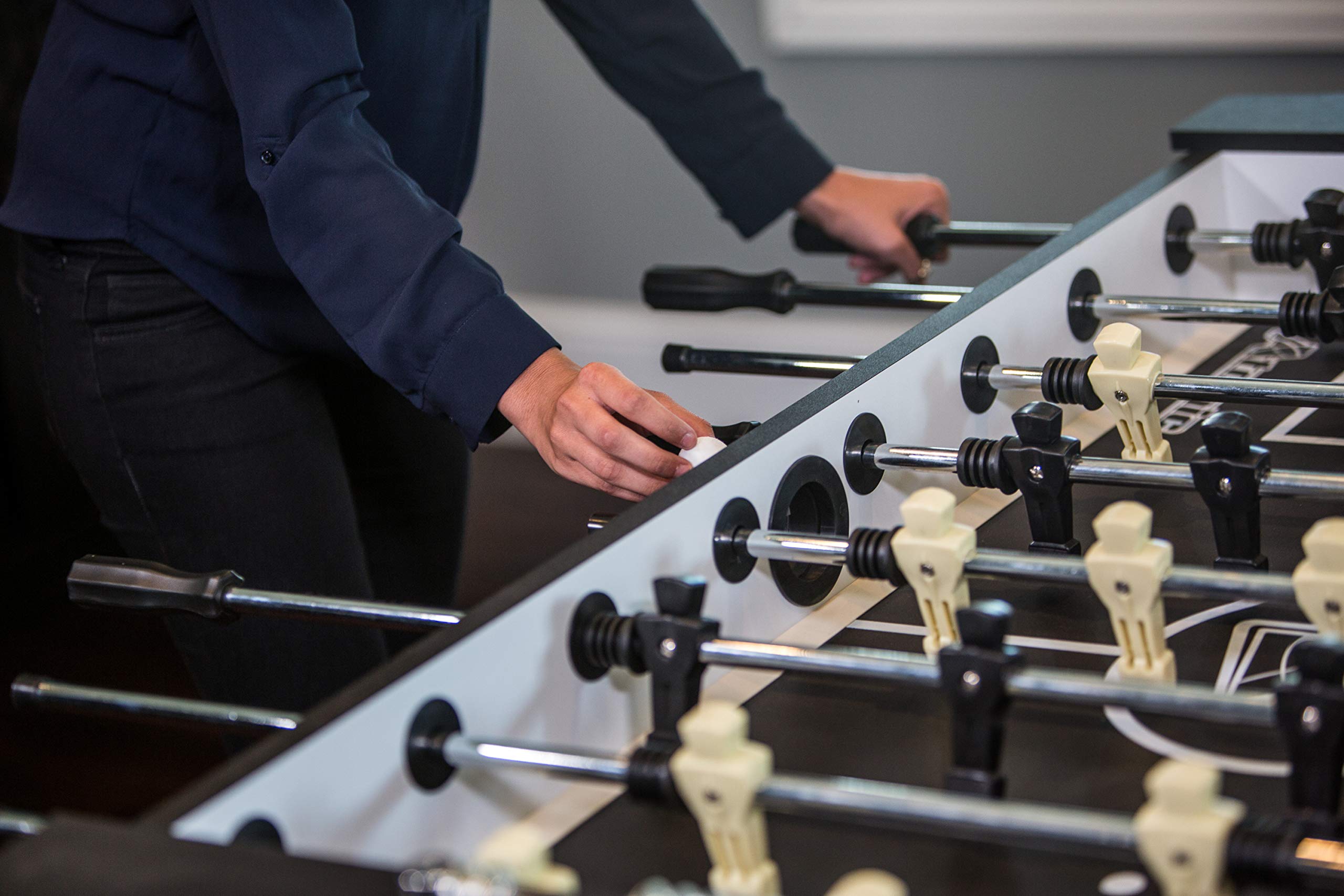 Pro Force Atomic 56" Foosball Table with Internal Ball Return and Ball Entry, Leg Levelers, and Heavy-Duty Legs