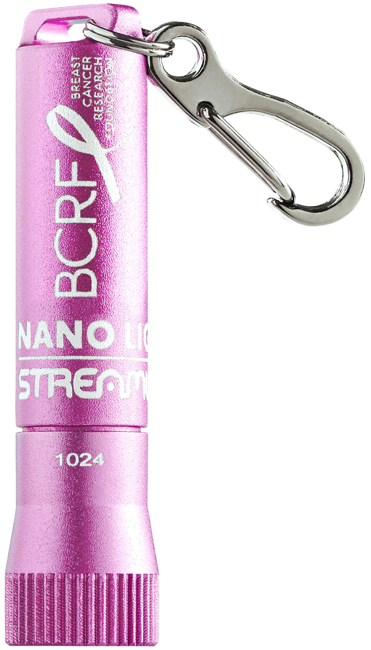 Streamlight Nano Light II 73022 20-Lumens Miniature Keychain LED Flashlight with AAAA Alkaline Battery, Pink BCRF Edition