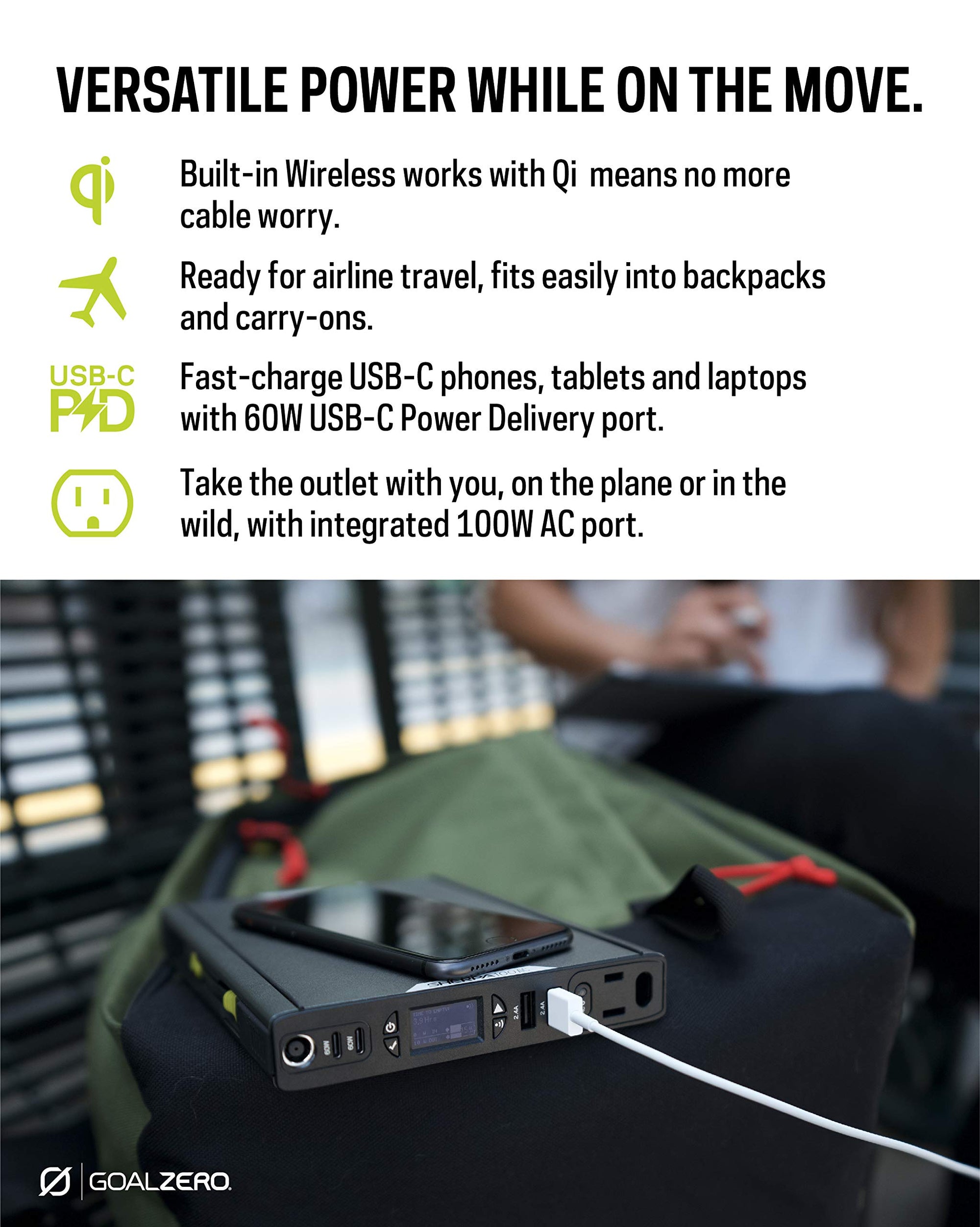 Goal Zero 100 AC Sherpa (Previous Generation) Portable Power Bank