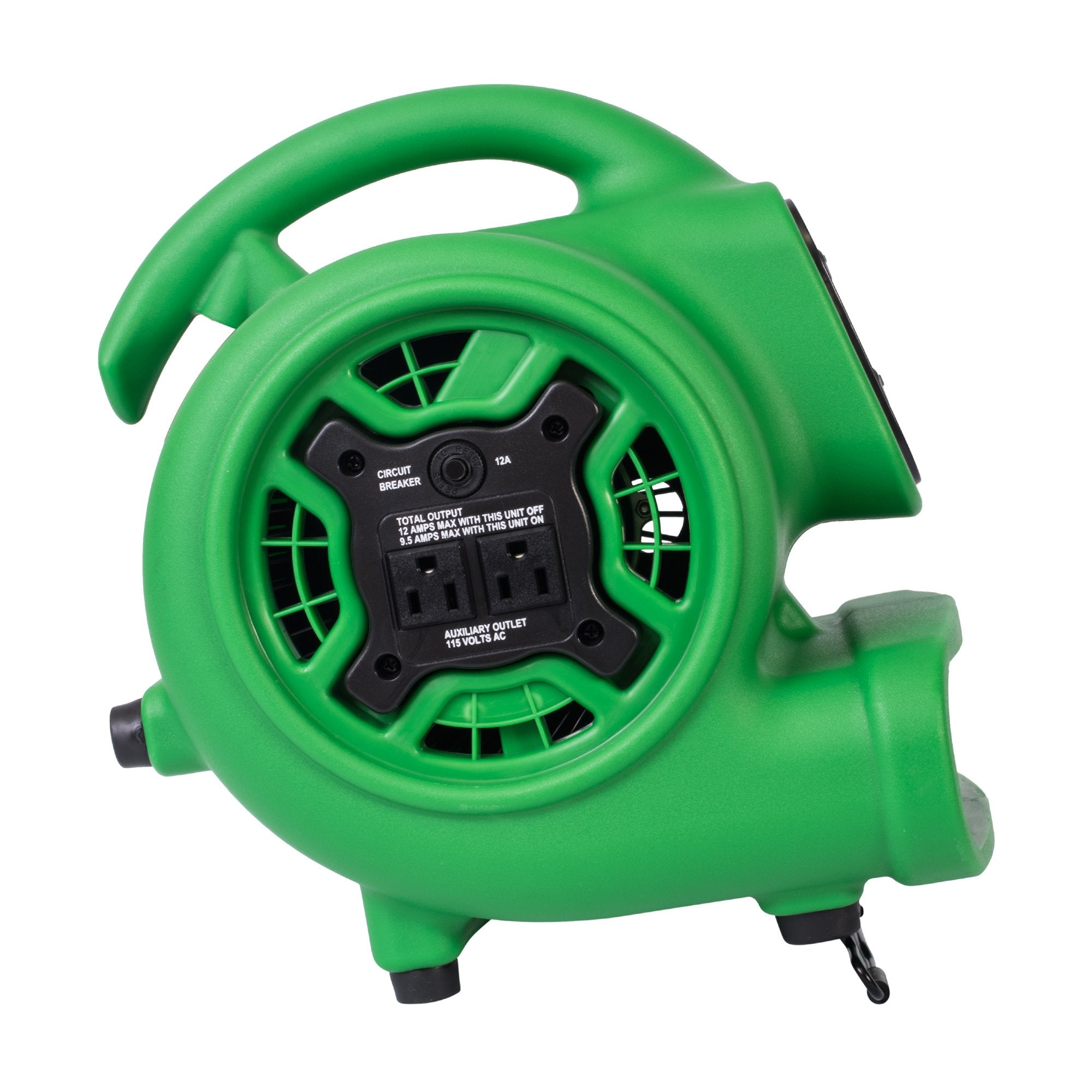 Mini Mighty XPOWER P-230AT 1/4 HP 925 CFM Centrifugal Air Mover, Carpet Dryer, Floor Fan, Blower, Stackable, Daisy Chain, for Water Damage Restoration, Janitorial, Plumbing, Home Use, Green