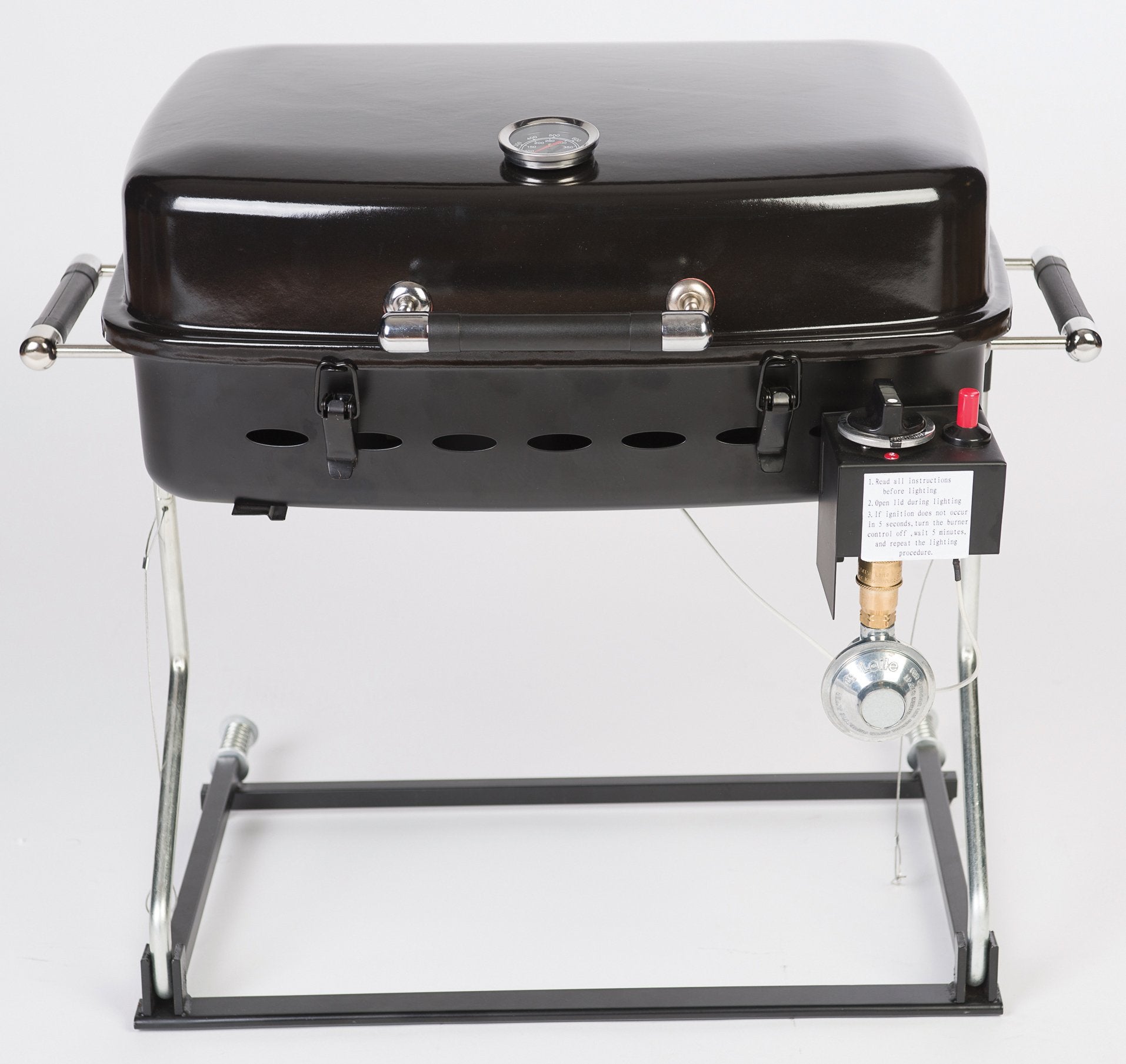 Black Barbecue Faulkner Grille with Disposable Bottle Adapter 51322