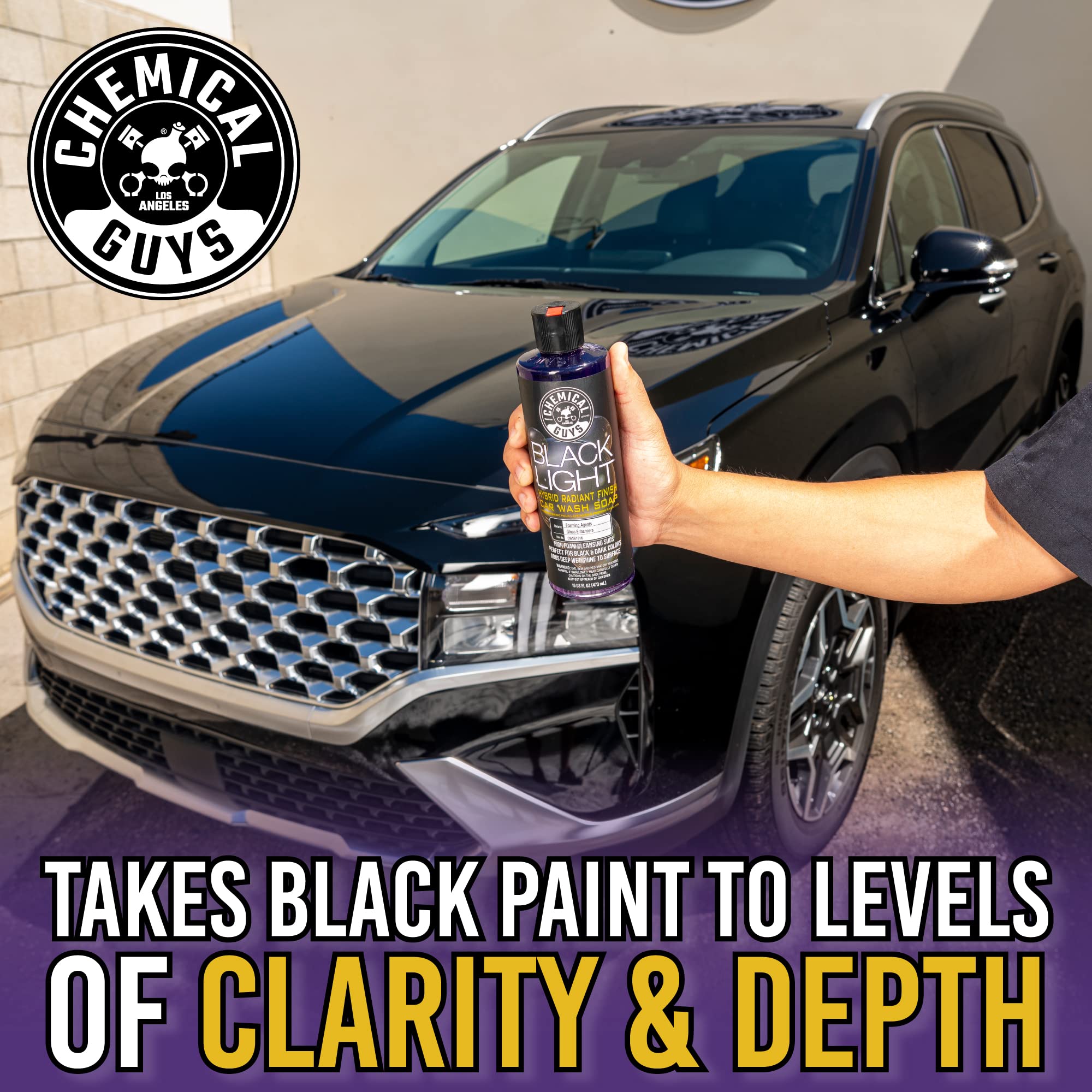 Chemical Guys Black Light CWS619 Foaming Car Wash Soap (Works with Foam Cannons, Foam Guns or Bucket Washes) Safe for Cars, Trucks, Motorcycles, RVs & More, 128 fl oz (1 Gallon), Black Cherry Scent