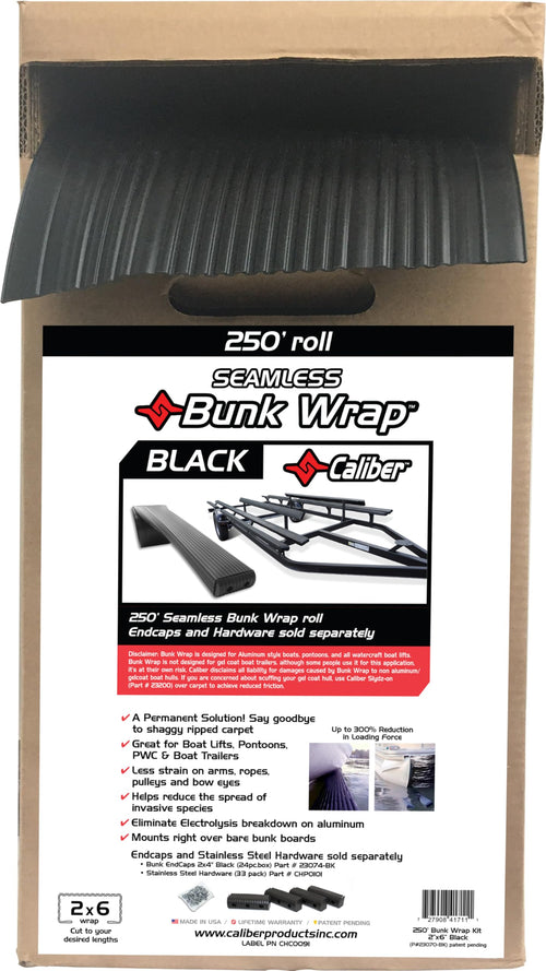 23070-BK Caliber Bunk Wraps - 2in. x 6in. x 250ft. Roll - Black